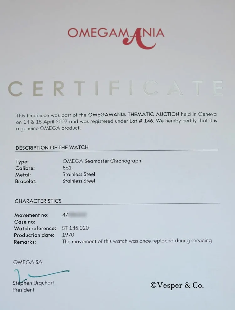 Omega Seamaster Soccer Dial Ref. 145.020ST