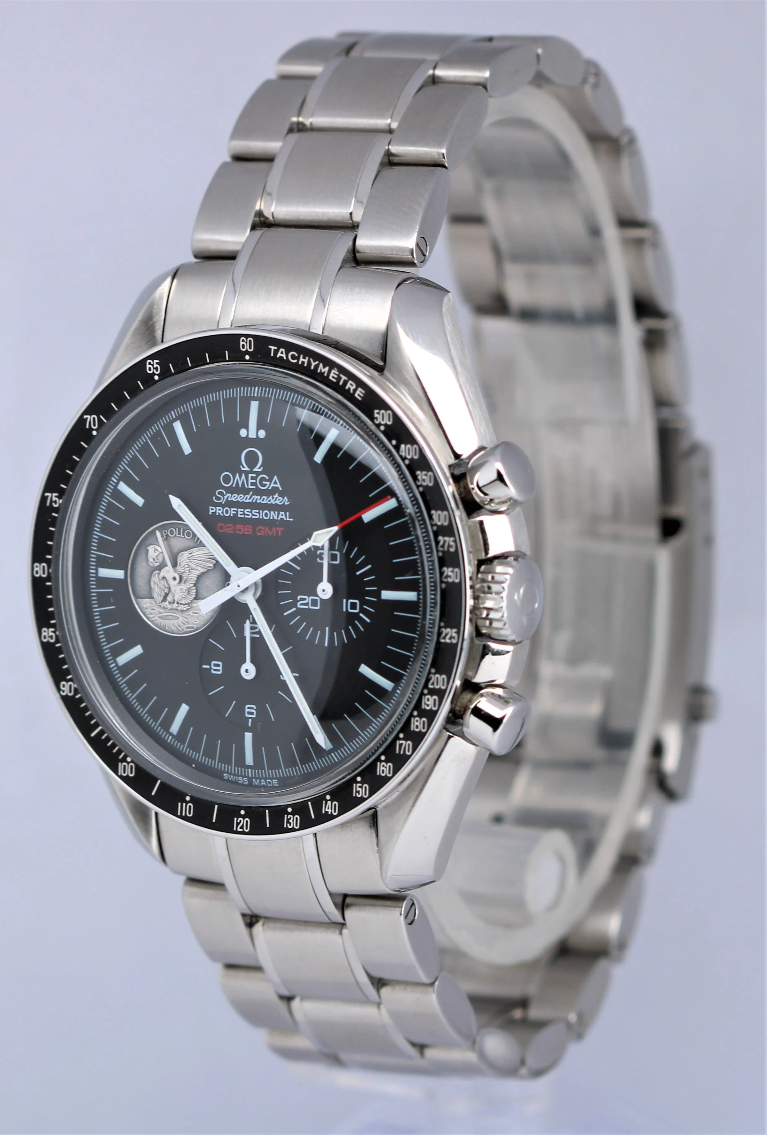 Omega Speedmaster 02:56 GMT Apollo 11 40th Anniversary Stainless Steel 42mm