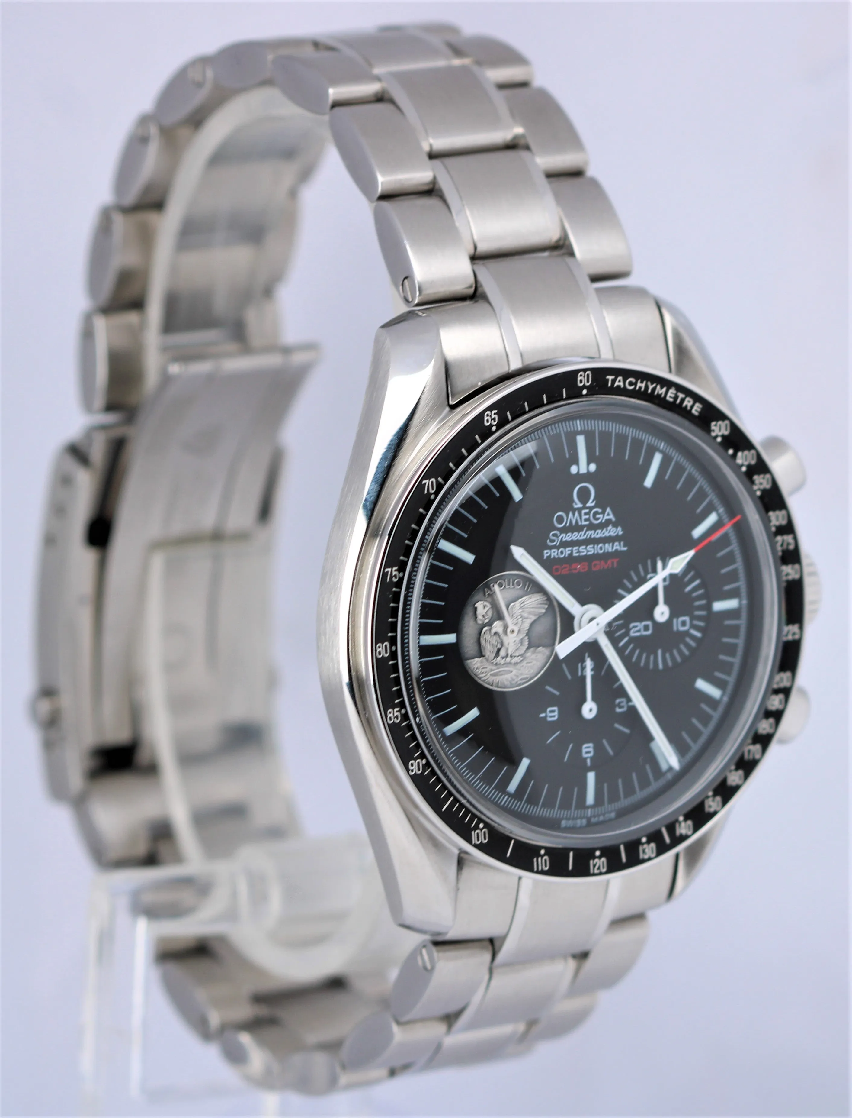 Omega Speedmaster 02:56 GMT Apollo 11 40th Anniversary Stainless Steel 42mm