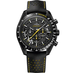 Omega Speedmaster Dark Side of the Moon 44.25 mm, black ceramic on leather strap