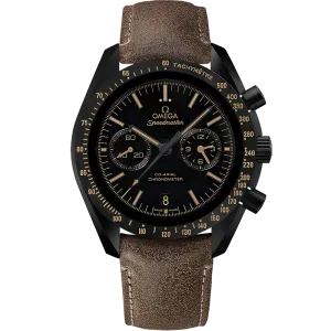 Omega Speedmaster Dark Side of the Moon 44.25 mm, black ceramic on leather strap