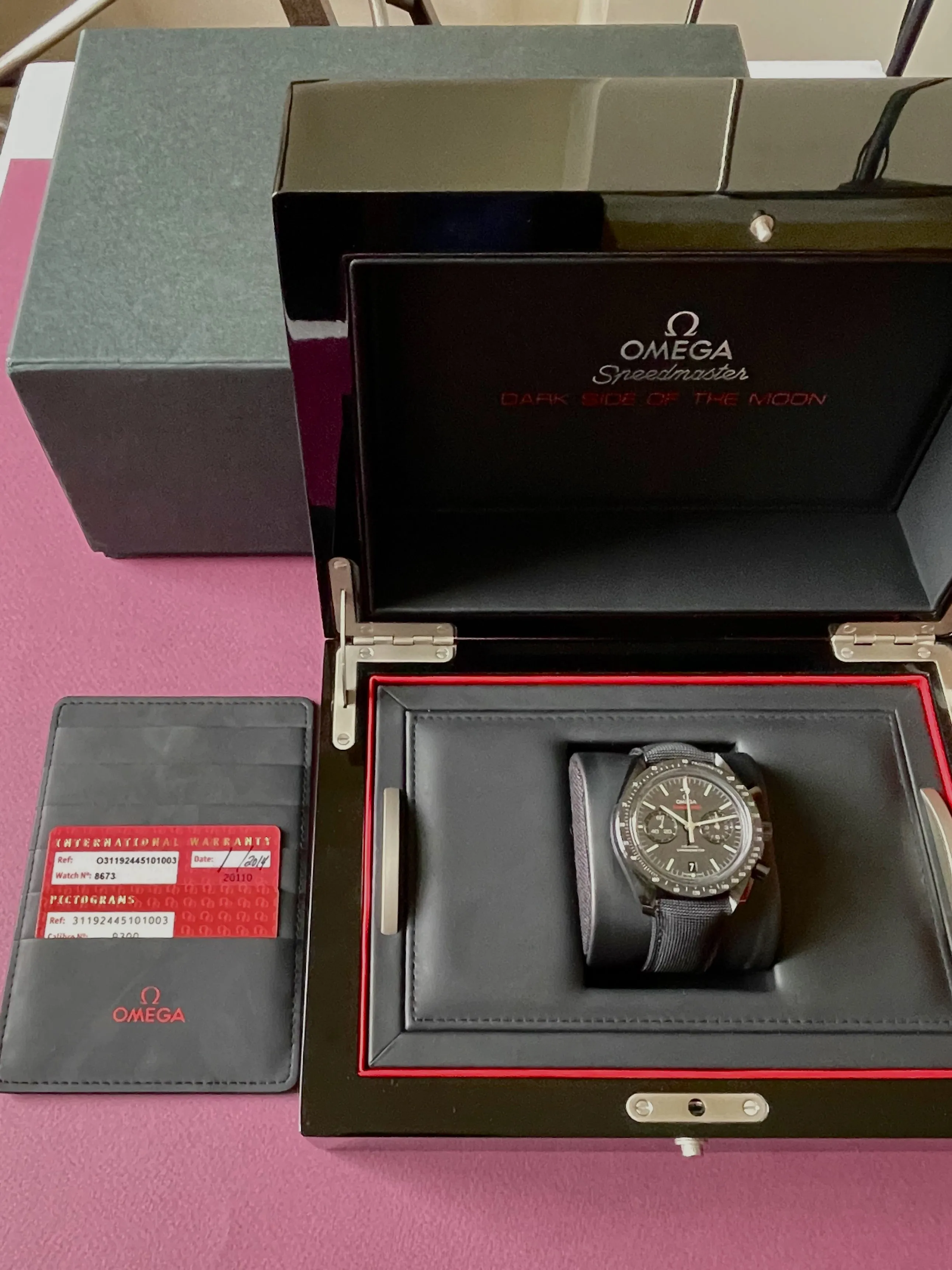Omega Speedmaster Dark Side of the Moon Co-Axial Chronometer Chronograph