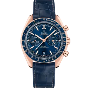 Omega Speedmaster Racing 44.25 mm, Sedna™ gold on leather strap