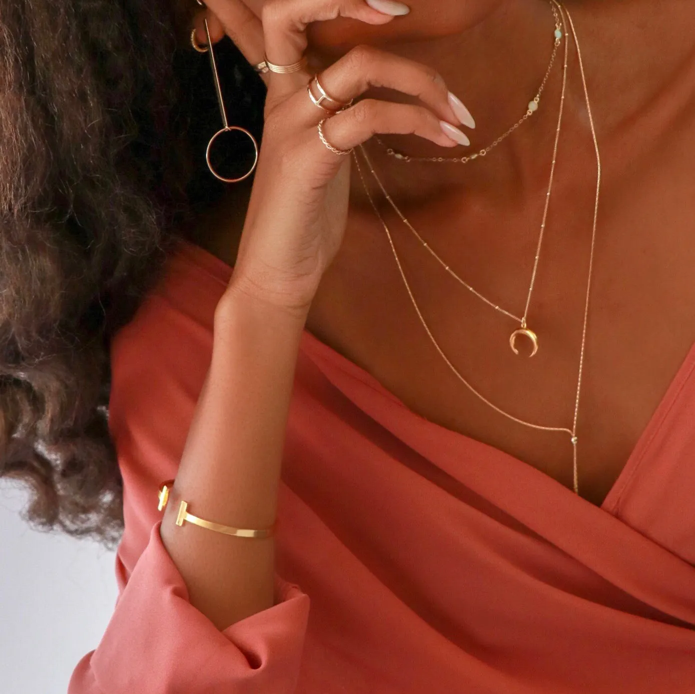 Open Double Bar Hinged Cuff