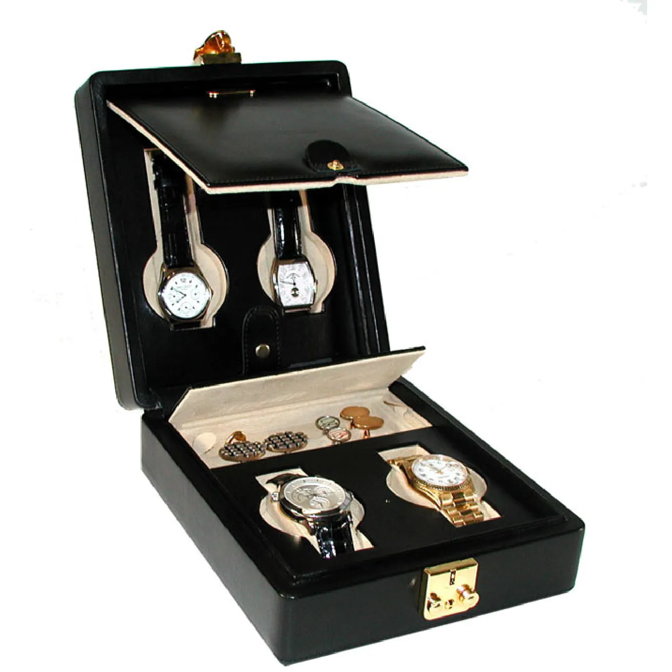 Orbita Verona 4-Unit Watch Case Leather