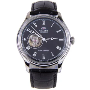 Orient Mechanical Roman Numerals FAG00003B0 AG00003B Leather Black Dial Watch