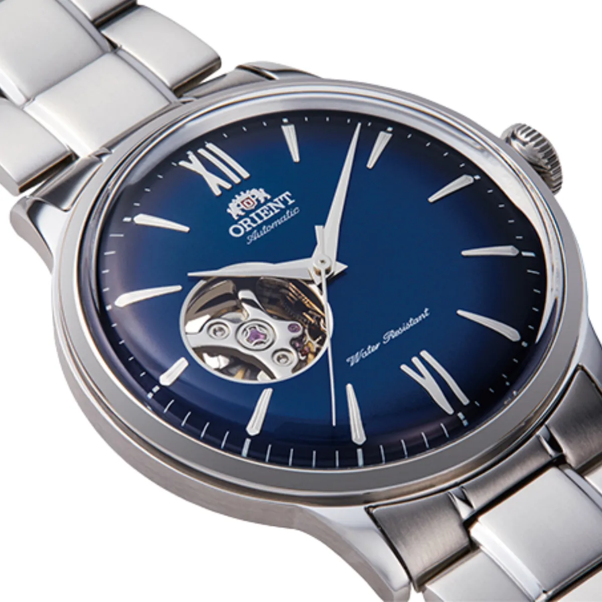 Orient RA-AG0028L Bambino Automatic Open Heart Blue Dial Mens Watch