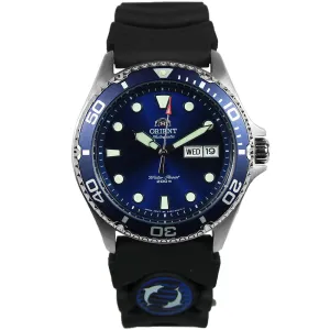 Orient Ray II Automatic Blue Dial FAA02008D9 AA02008D9 Rubber Strap Dive Watch