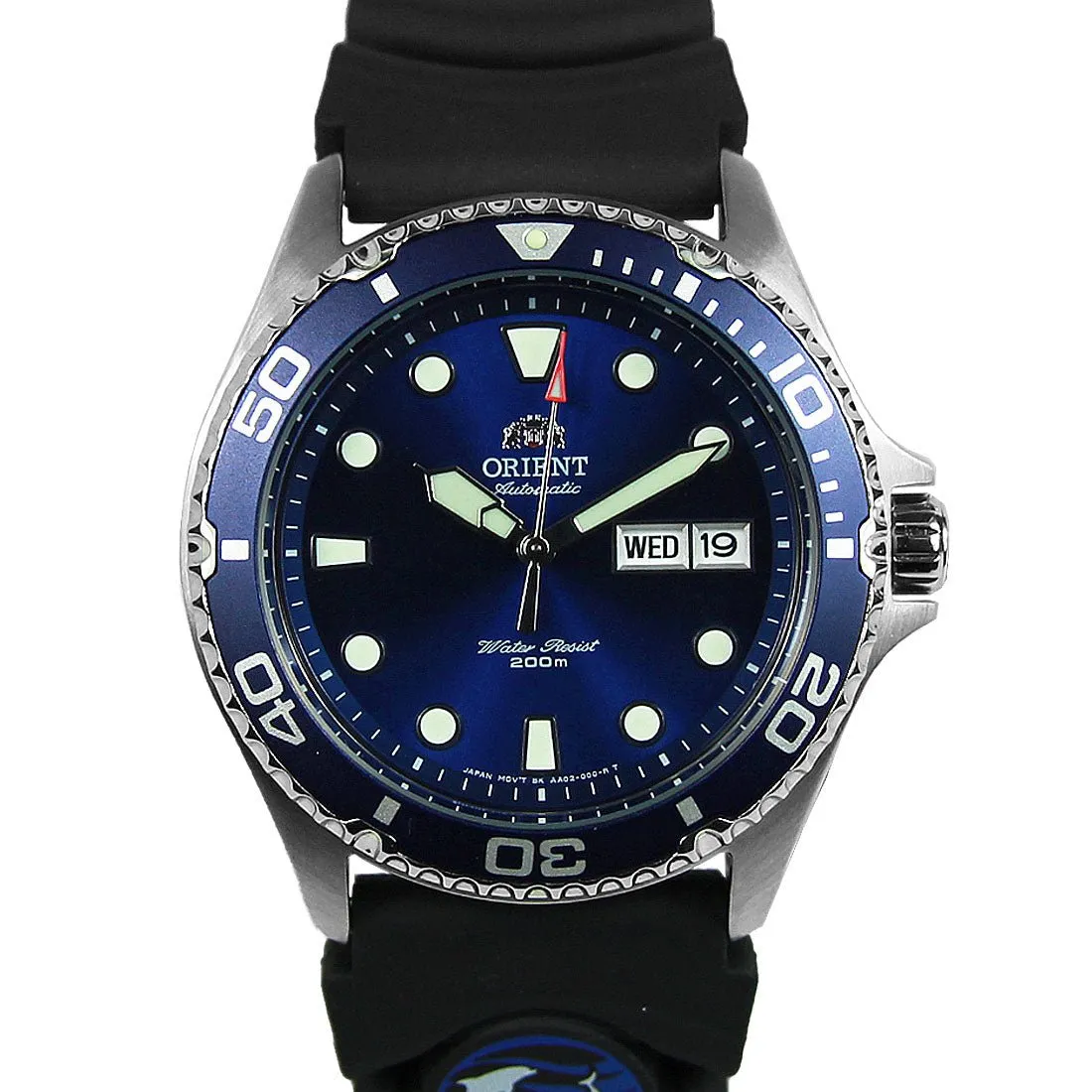 Orient Ray II Automatic Blue Dial FAA02008D9 AA02008D9 Rubber Strap Dive Watch