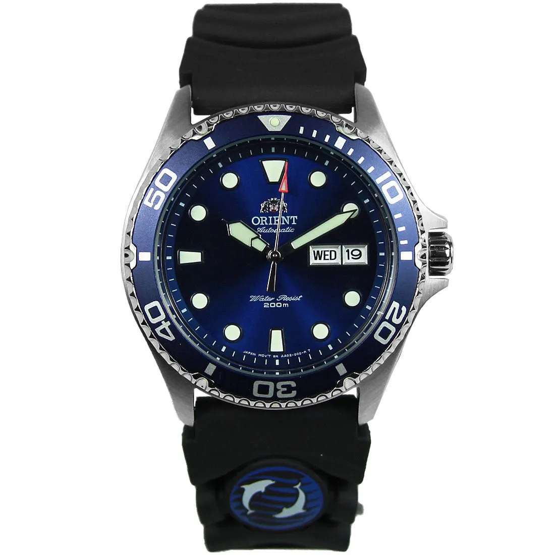 Orient Ray II Automatic Blue Dial FAA02008D9 AA02008D9 Rubber Strap Dive Watch