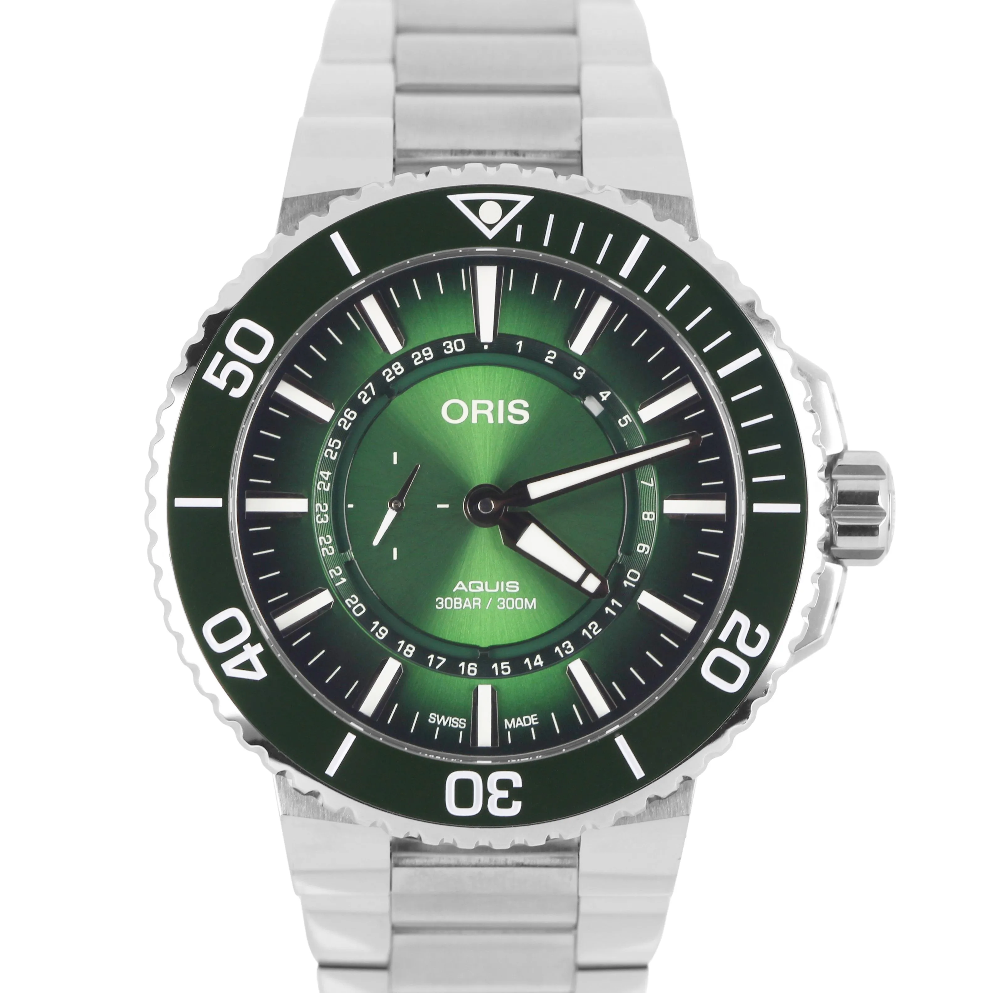 Oris Aquis Hangang Limited Edition Steel Green 43.50mm 0174377344187-Set Watch
