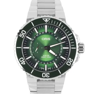 Oris Aquis Hangang Limited Edition Steel Green 43.50mm 0174377344187-Set Watch