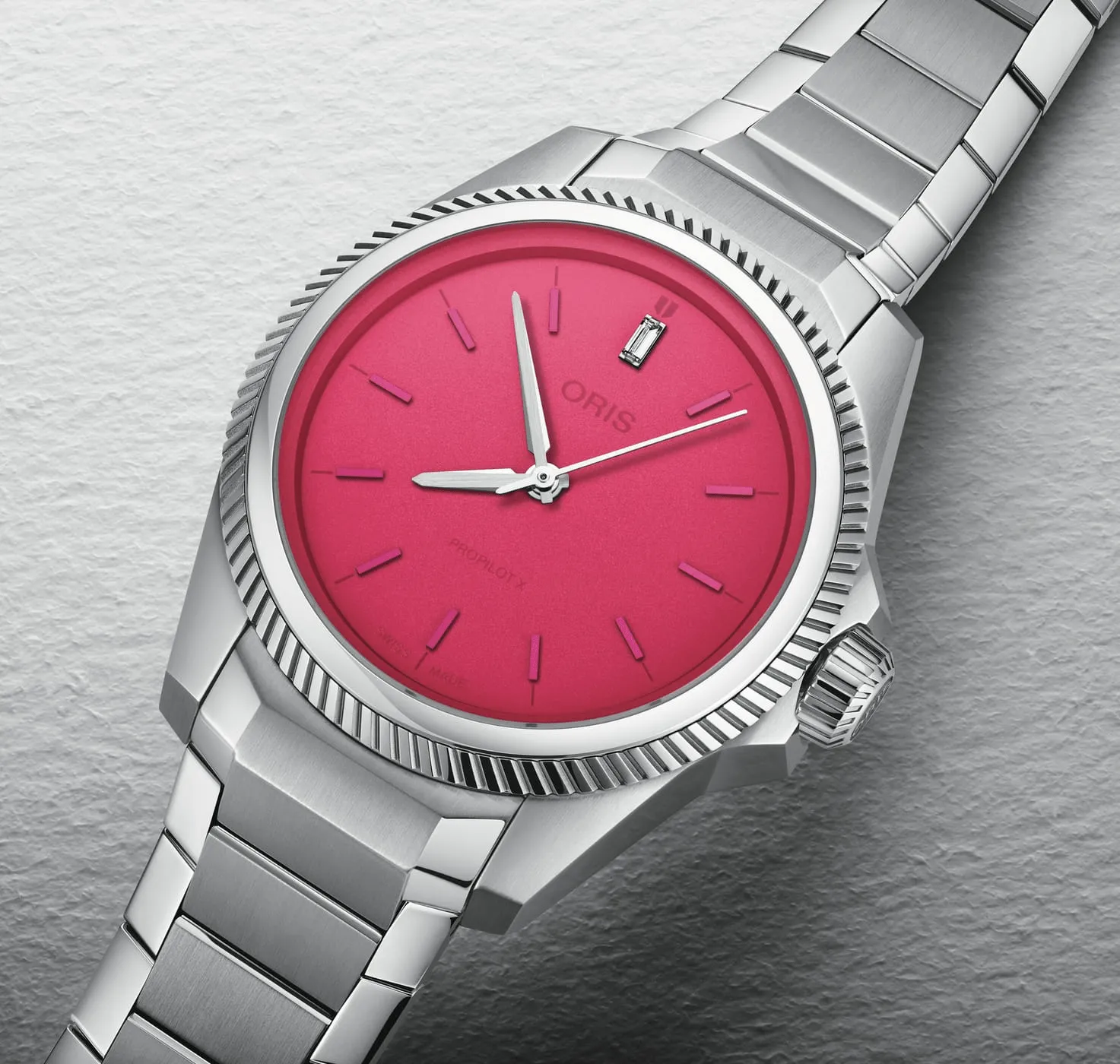 Oris ProPilot X Miss Piggy Edition Pink Women's Watch 01 531 7796 4158-07 8 17 05LC