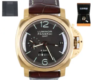 Panerai Luminor DOT DIAL GMT 1950 8 Days PAM00289 18K Rose Gold 44mm PAM 289