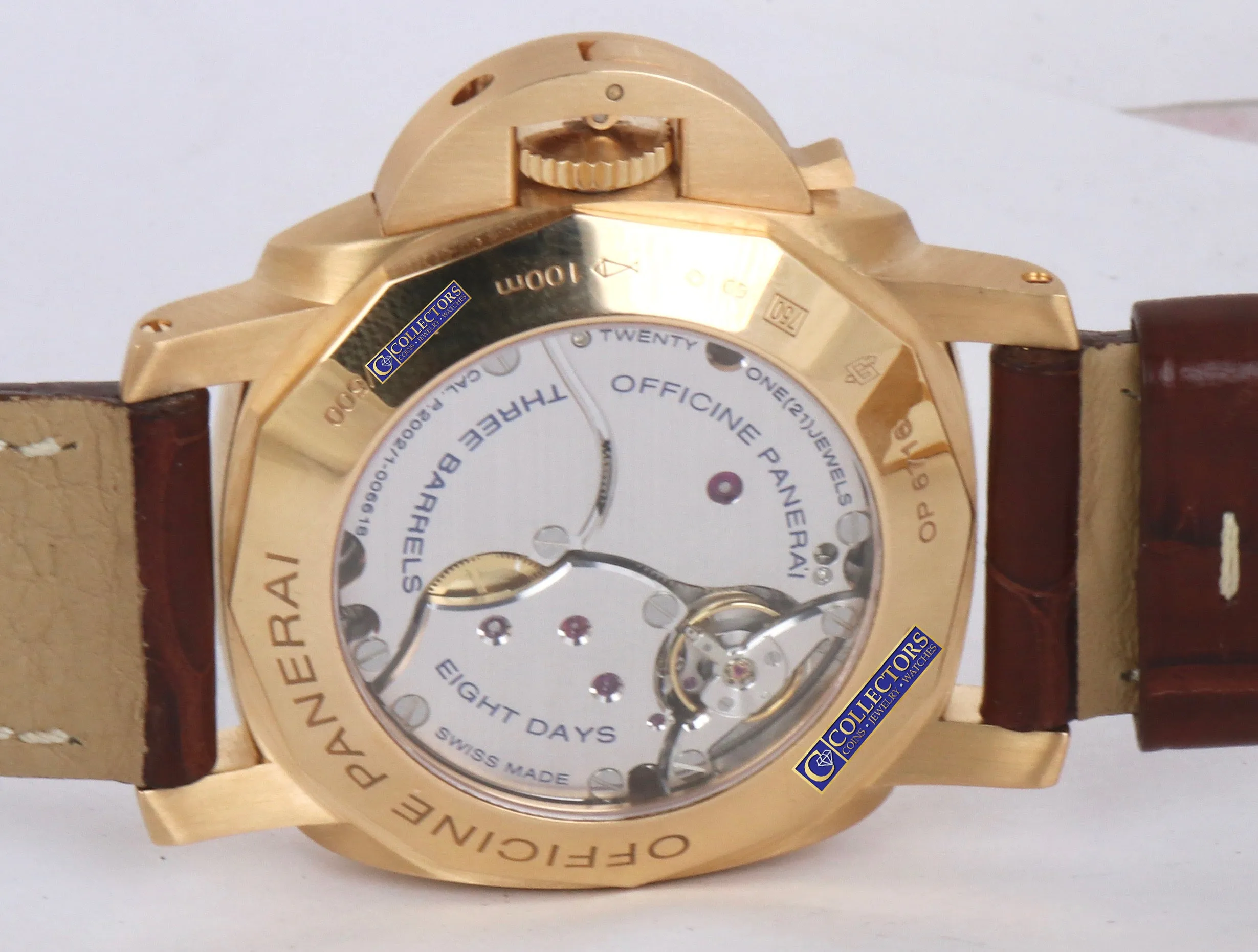 Panerai Luminor DOT DIAL GMT 1950 8 Days PAM00289 18K Rose Gold 44mm PAM 289