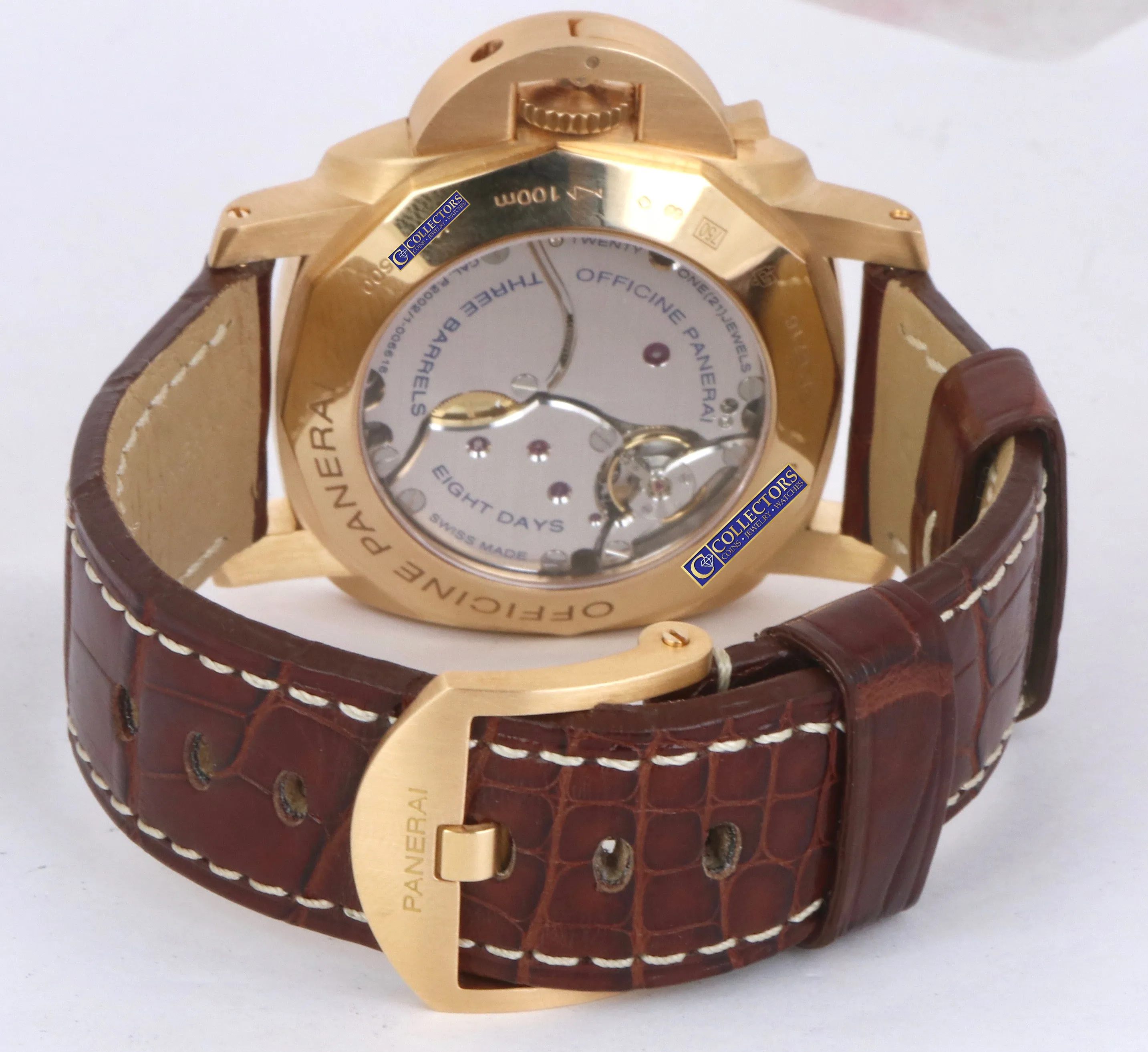 Panerai Luminor DOT DIAL GMT 1950 8 Days PAM00289 18K Rose Gold 44mm PAM 289