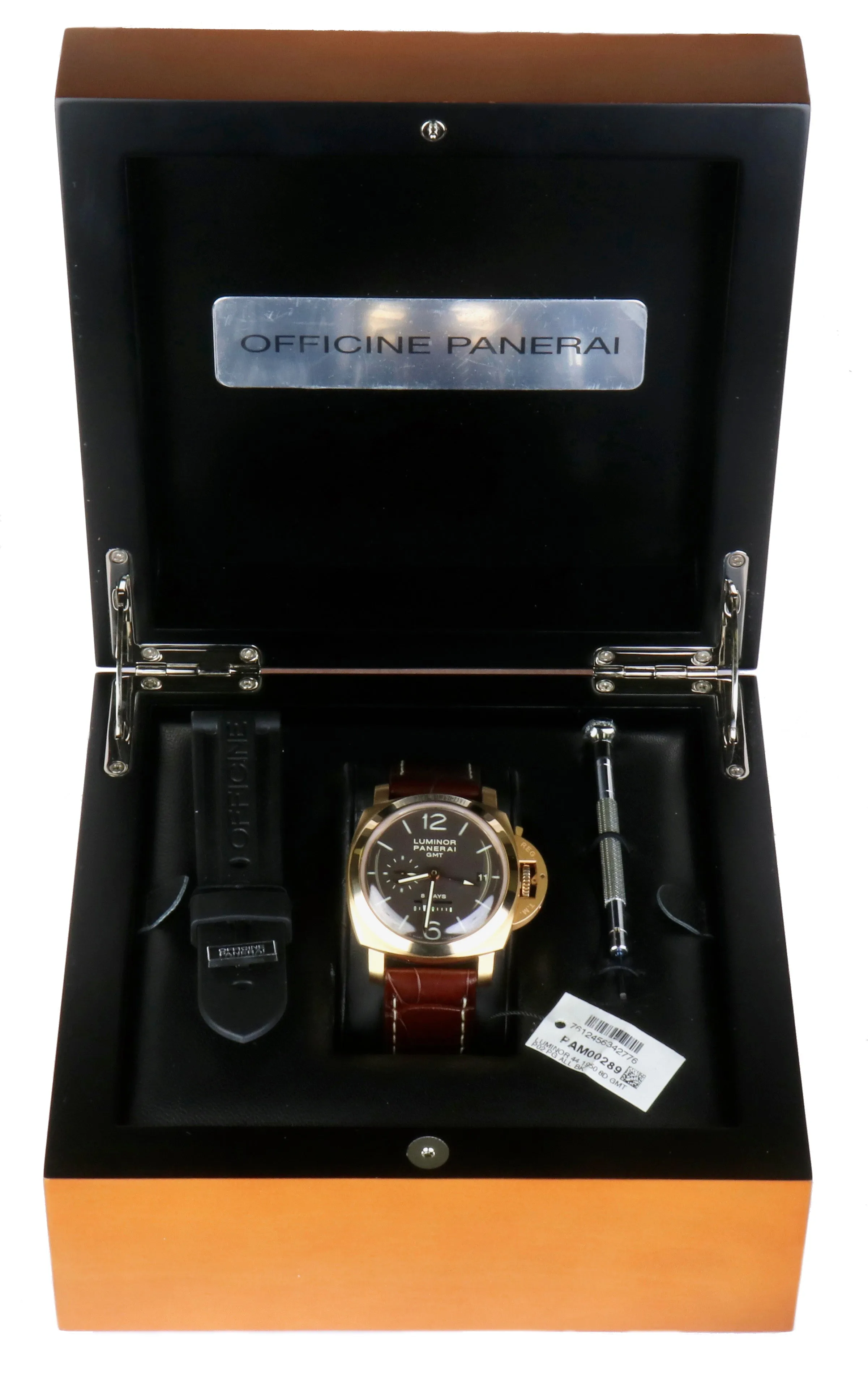 Panerai Luminor DOT DIAL GMT 1950 8 Days PAM00289 18K Rose Gold 44mm PAM 289