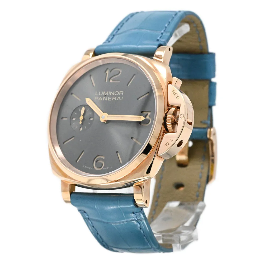 Panerai Men's Luminor Due Goldtech 42mm Anthracite Dial Watch Reference #: PAM00677