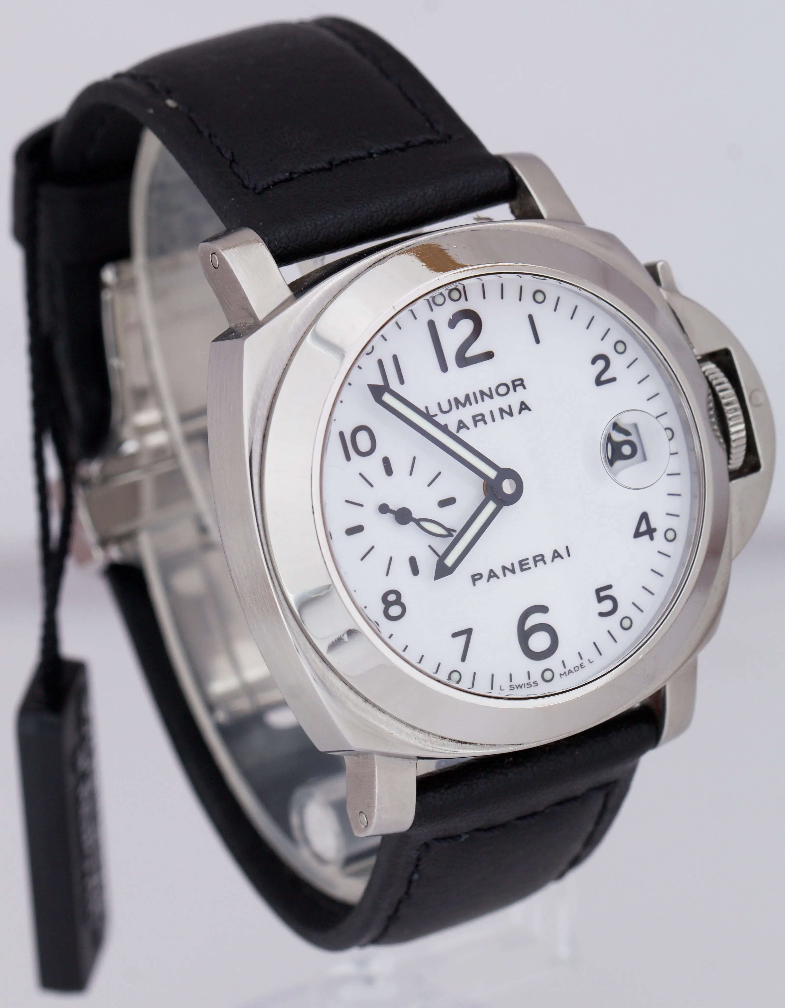 Panerai PAM 49 Luminor Marina Date 40mm White Stainless Steel Automatic PAM00049