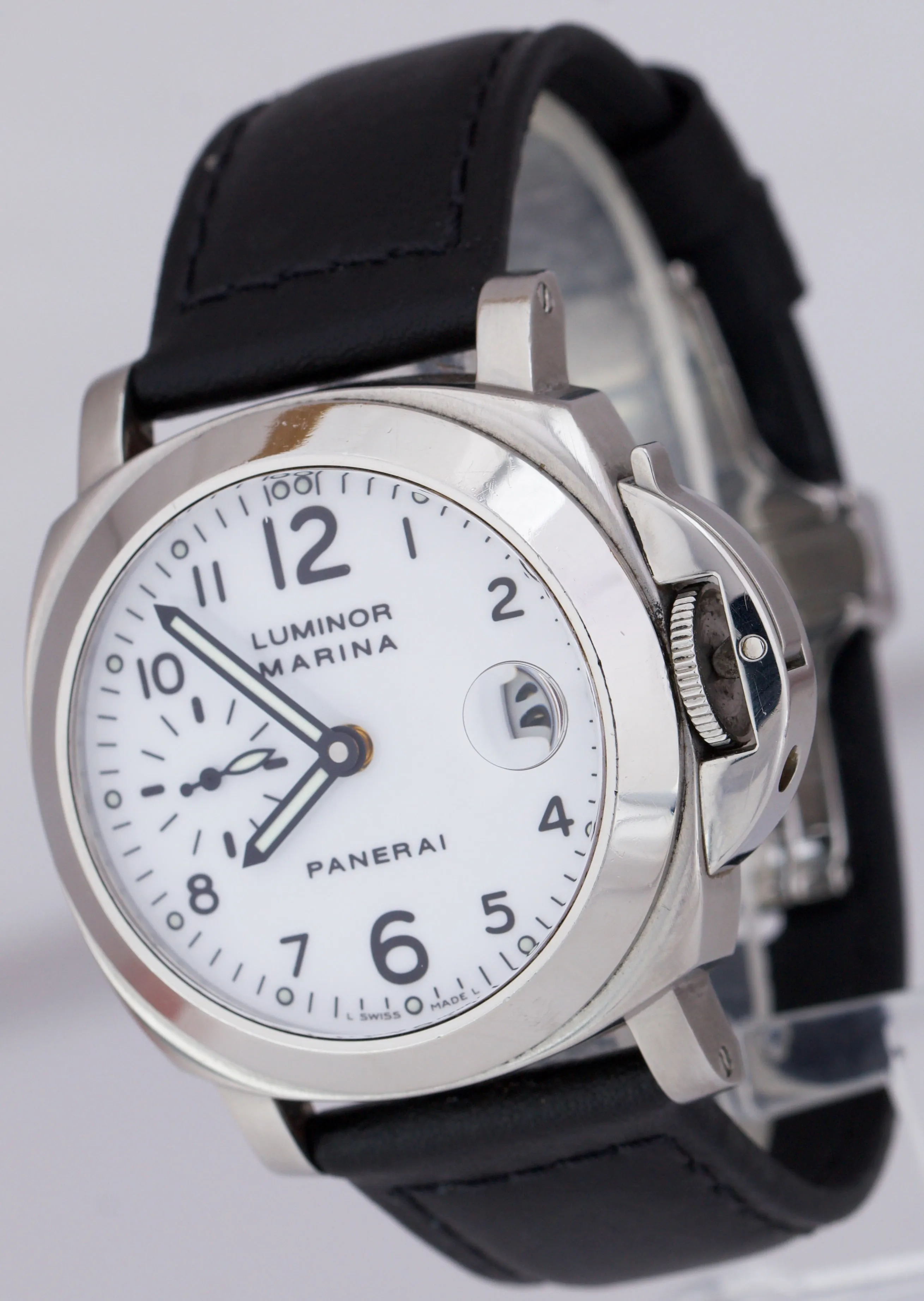 Panerai PAM 49 Luminor Marina Date 40mm White Stainless Steel Automatic PAM00049