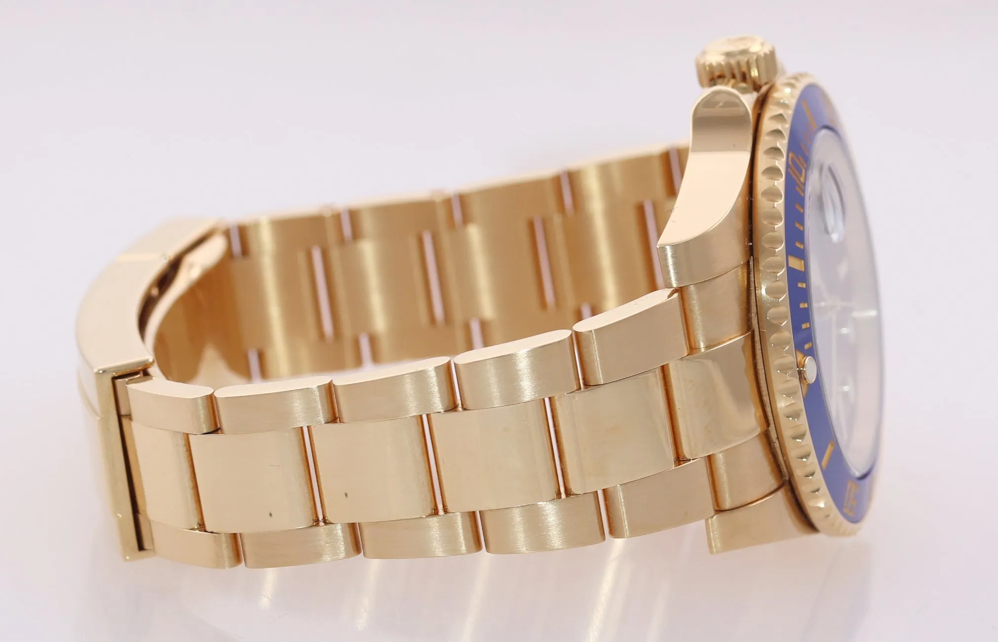 PAPERS 2016 Rolex Submariner Sunburst Blue 116618 Ceramic Yellow Gold Watch Box