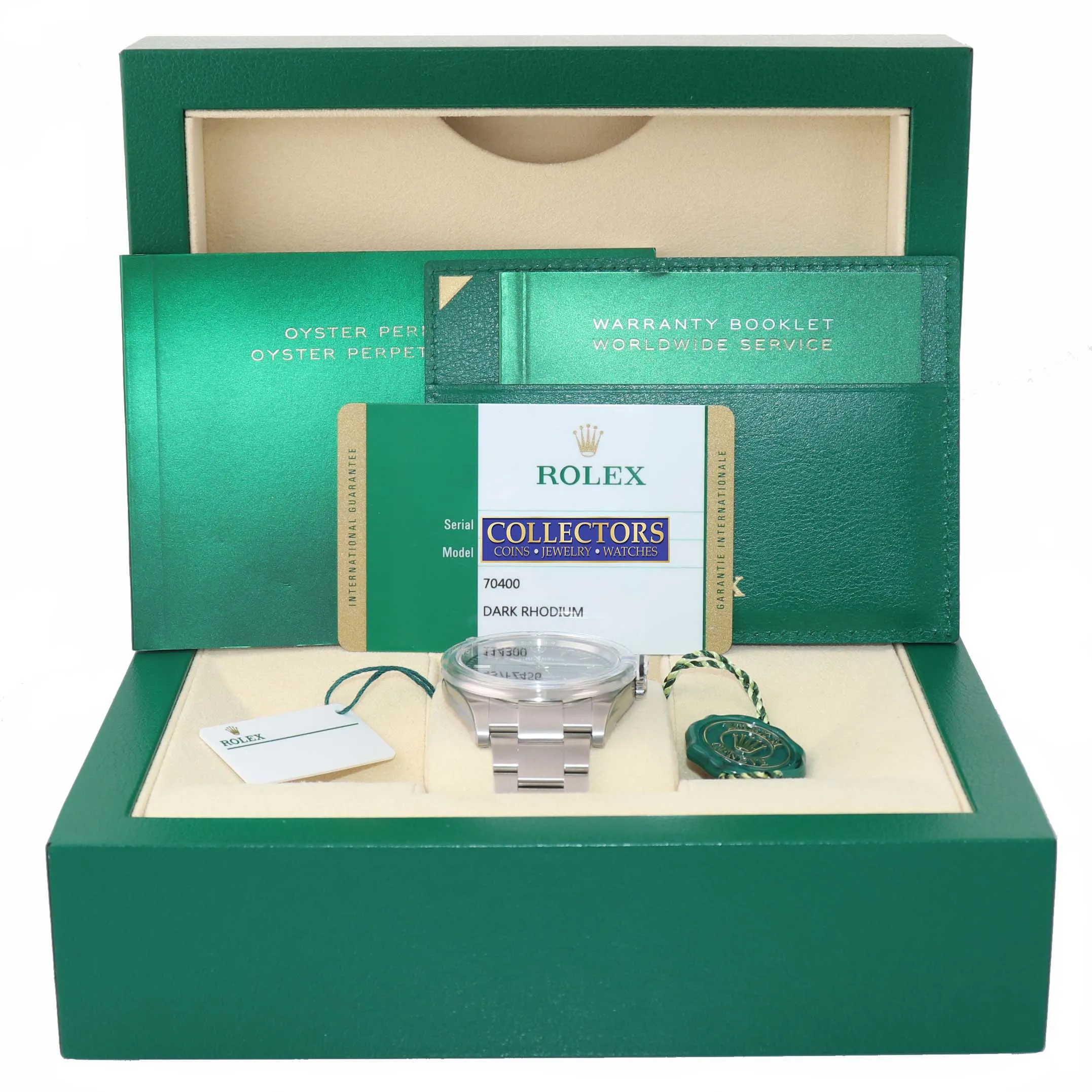 PAPERS 2018 Rolex Oyster Perpetual 39mm Rhodium & Blue Steel 114300 Watch Box