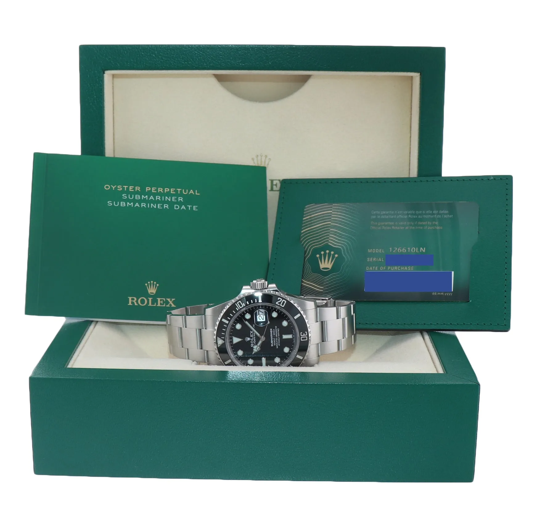 PAPERS 2021 PAPERS Rolex Submariner 41mm Ceramic 126610 Watch Box