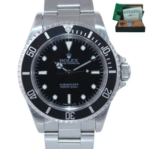 PAPERS and Serviced Rolex Submariner No-Date 14060 Steel 2 line 40mm Watch Box