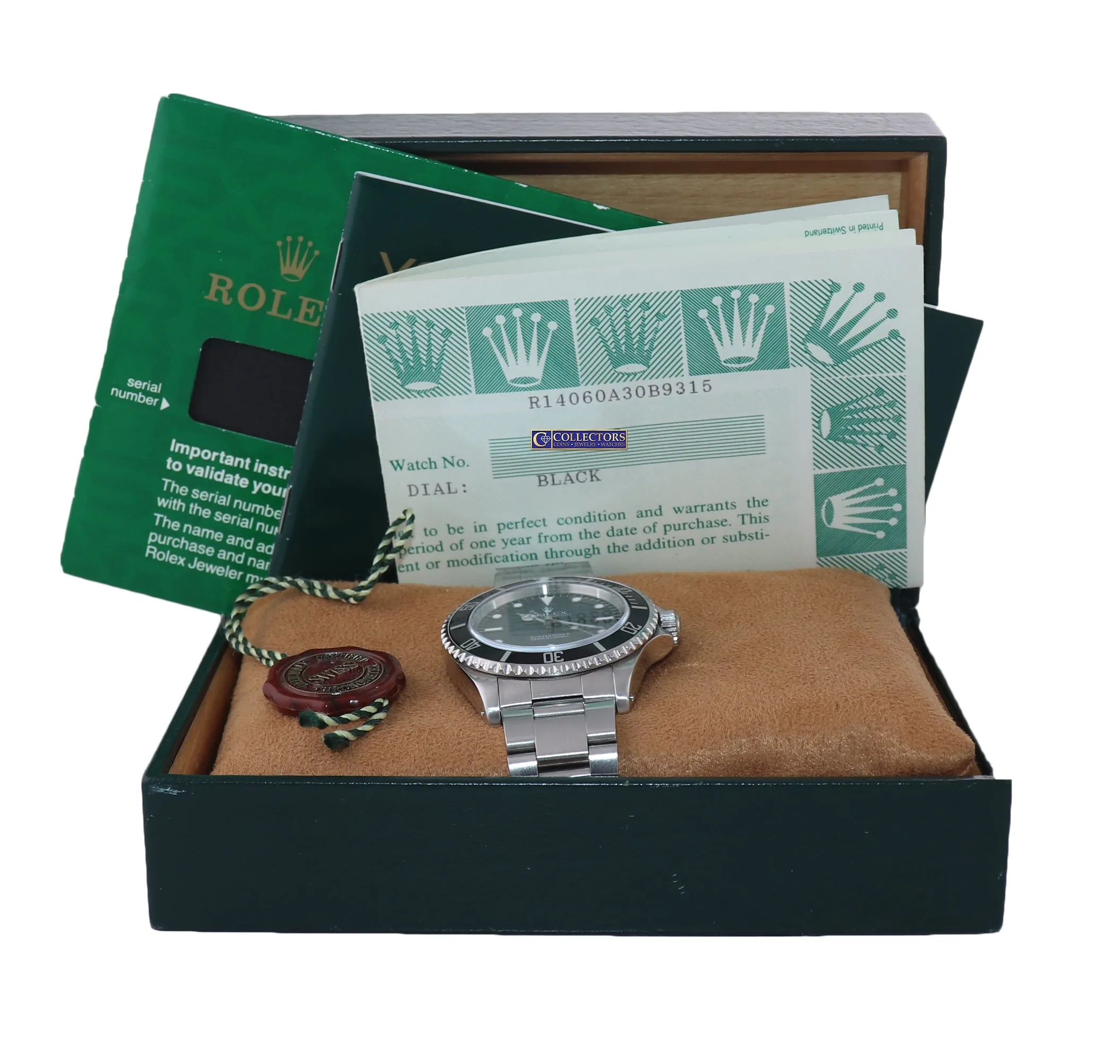 PAPERS and Serviced Rolex Submariner No-Date 14060 Steel 2 line 40mm Watch Box