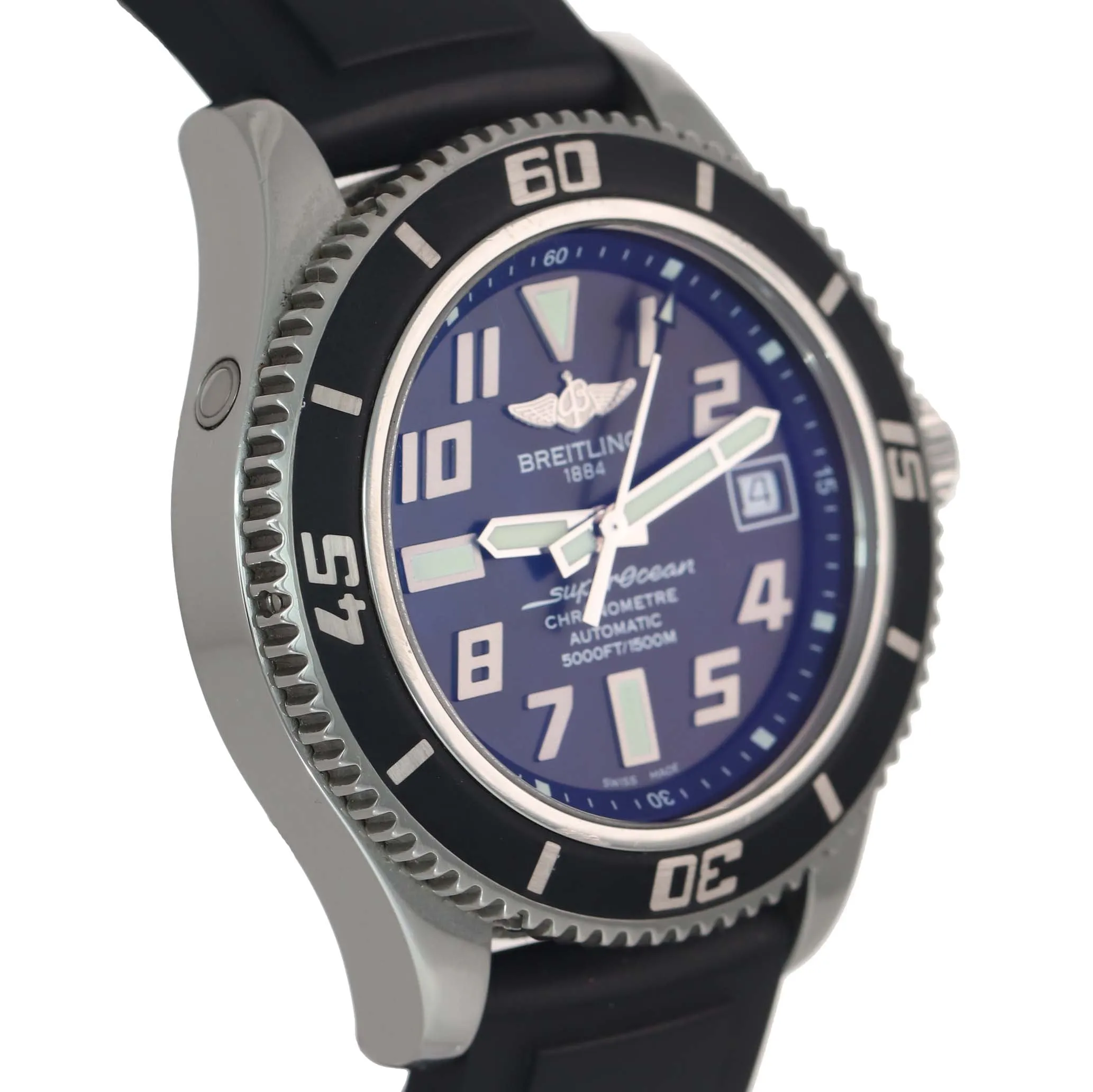PAPERS Breitling Super Ocean 42mm A17364 Black Steel Ceramic Watch