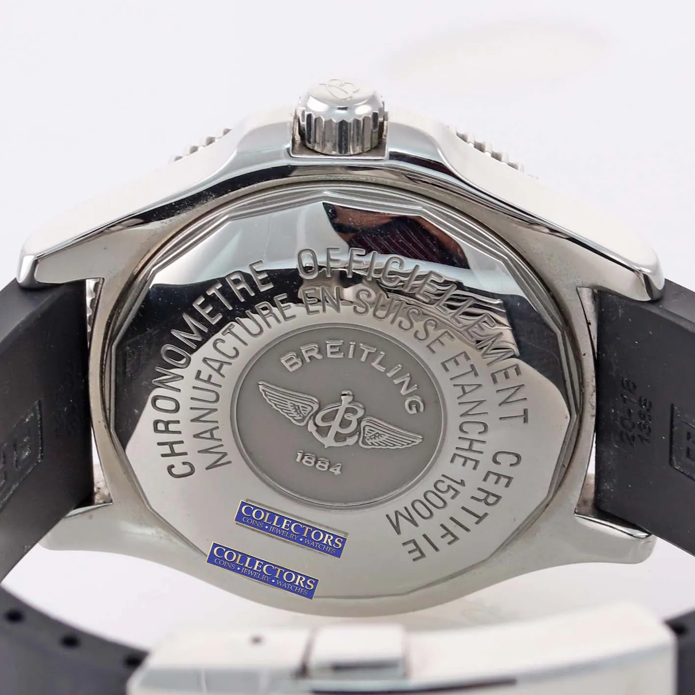 PAPERS Breitling Super Ocean 42mm A17364 Black Steel Ceramic Watch