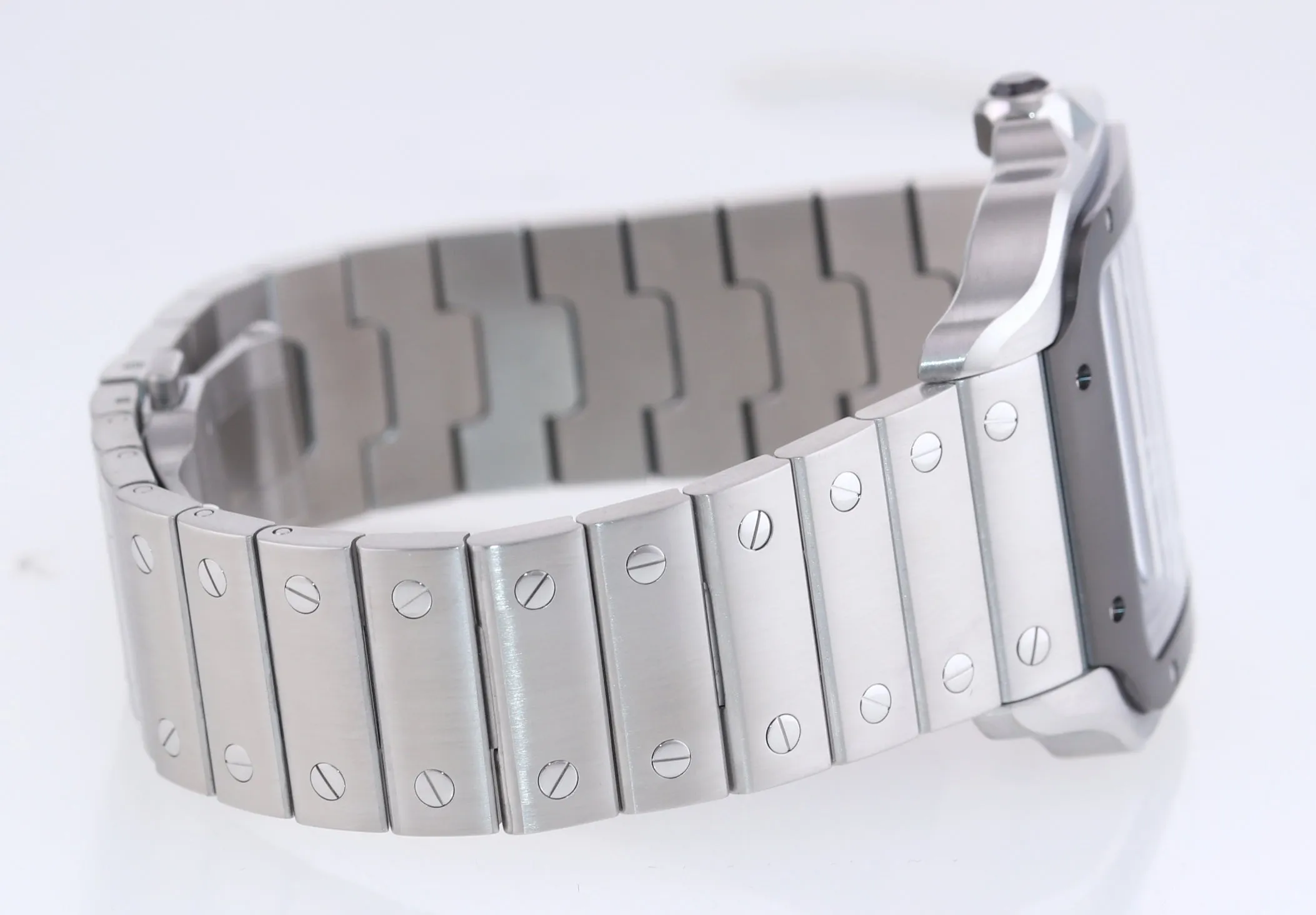 PAPERS Cartier Santos 100 XL 4072 38mm Automatic Steel Roman Grey Date Watch