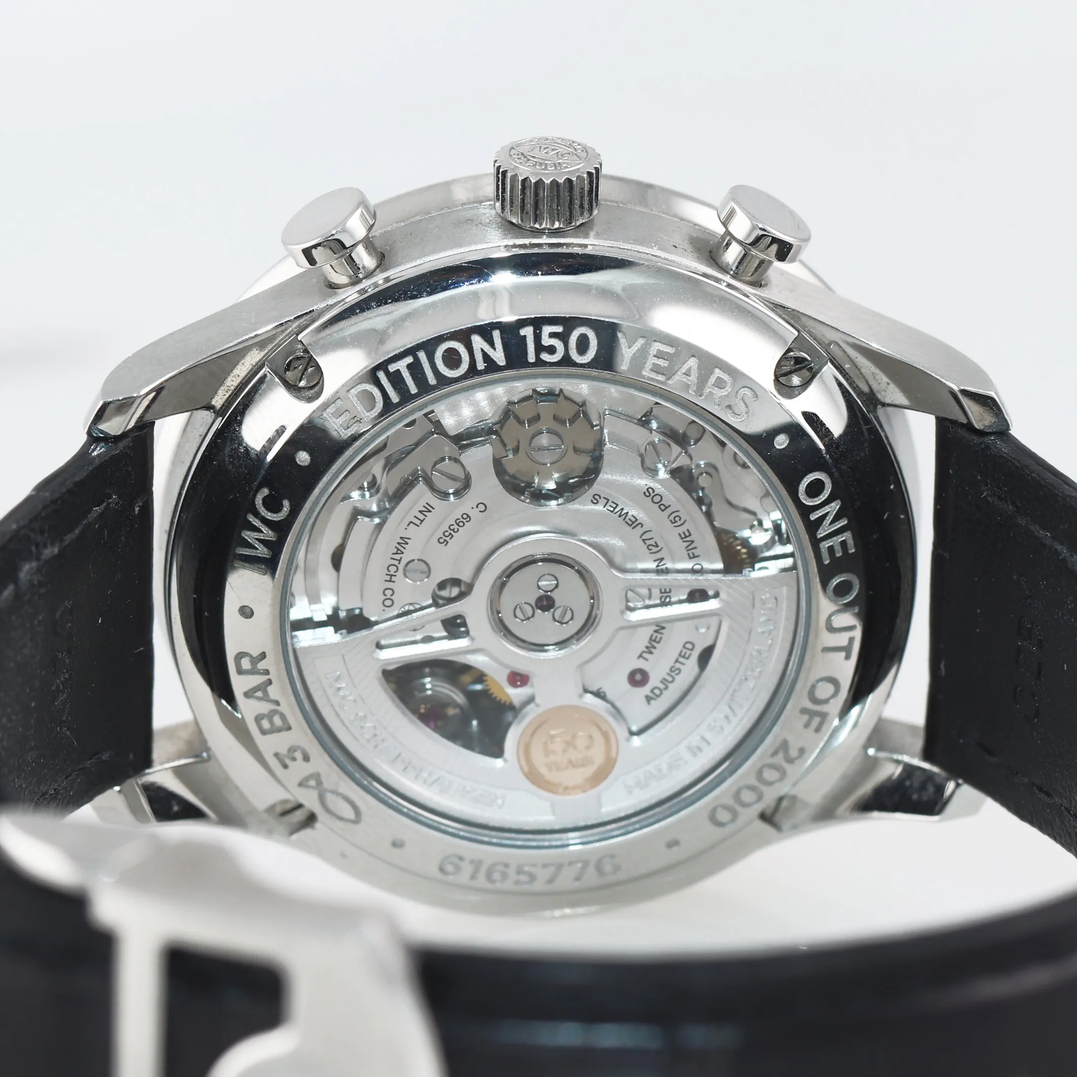 PAPERS IWC Portuguese Portugieser 150 Year Steel 41mm IW3716 Chronograph Watch