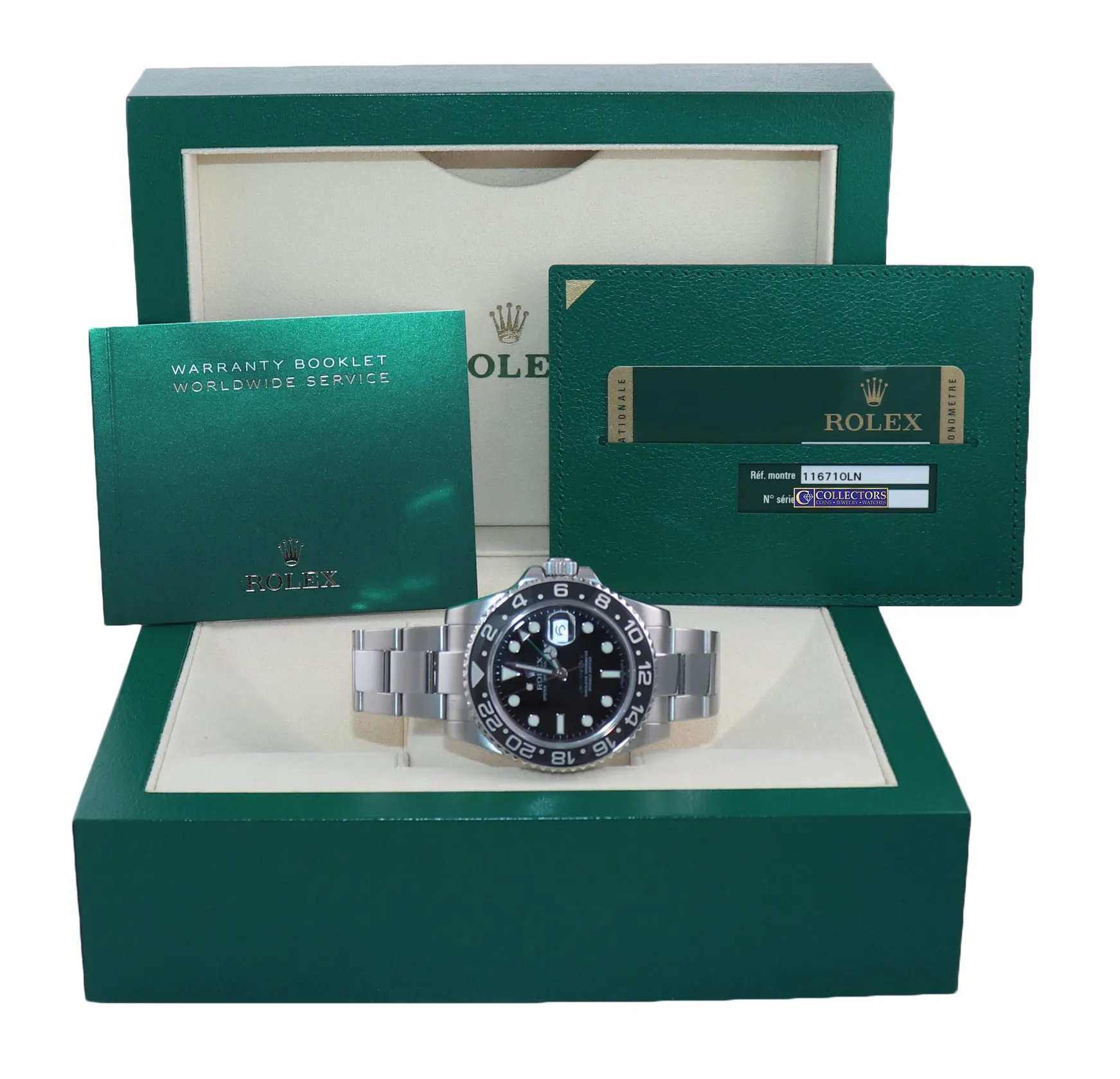 PAPERS MINT Rolex GMT Master II 116710LN Steel Ceramic Black Ceramic Watch Box