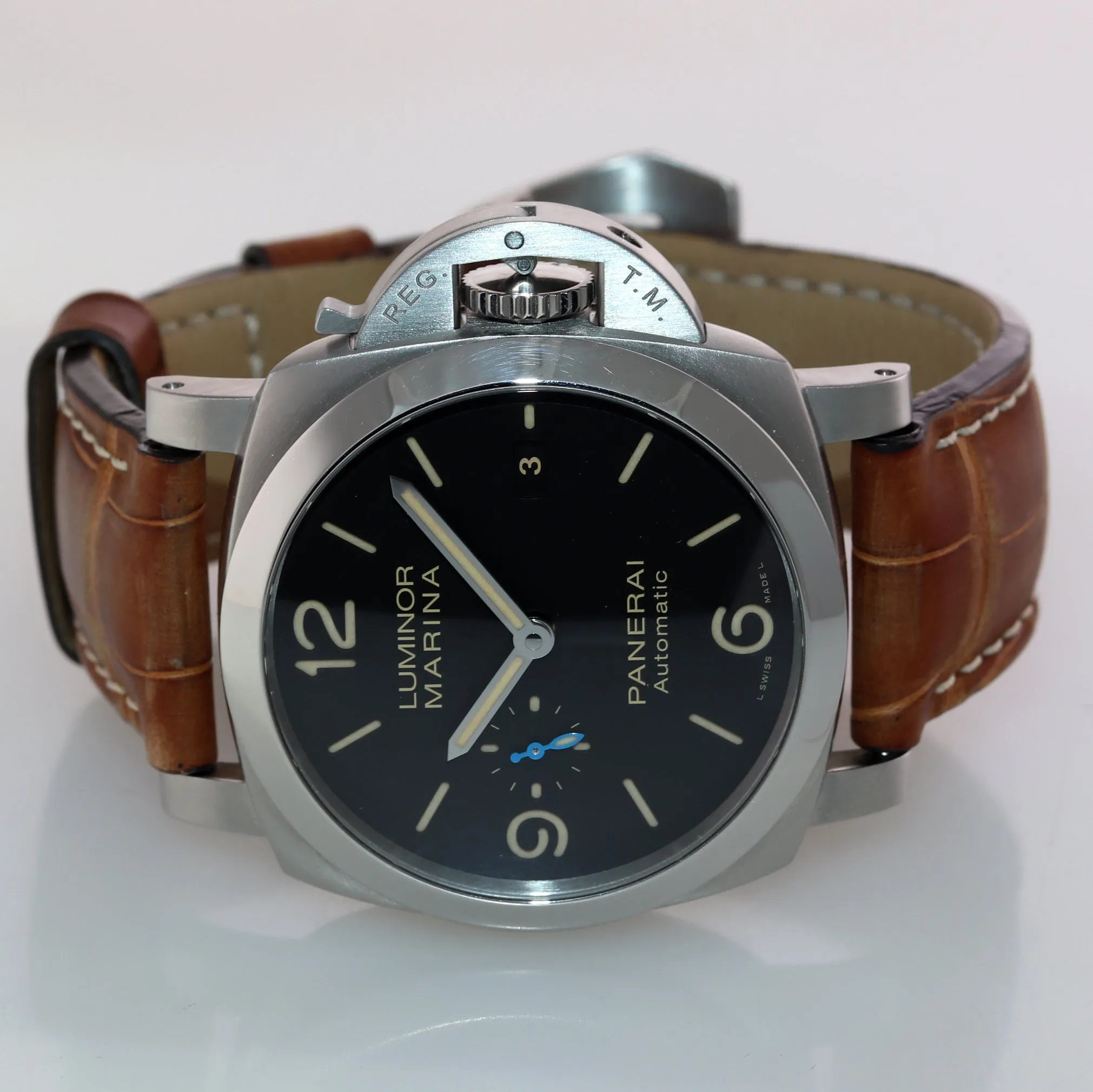 PAPERS Panerai Luminor Marina PAM01312 3 Days 1950 44 Steel Date PAM 1312 Watch