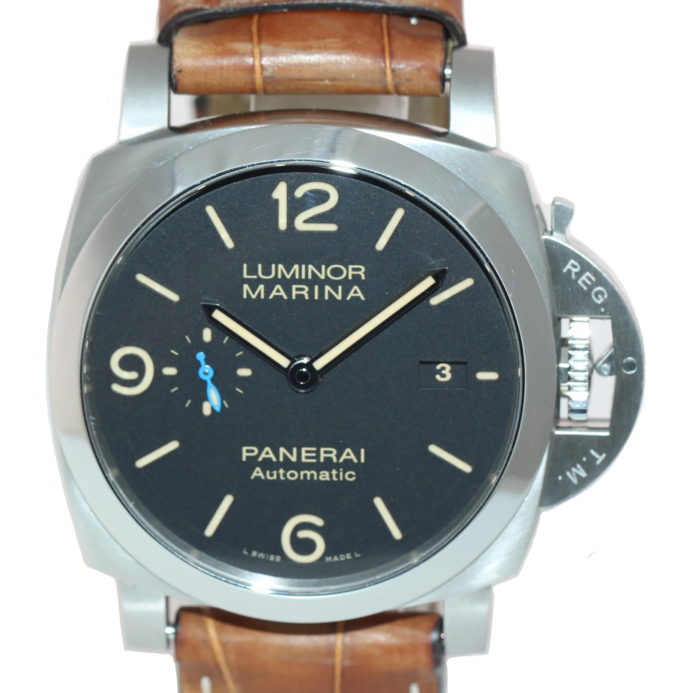 PAPERS Panerai Luminor Marina PAM01312 3 Days 1950 44 Steel Date PAM 1312 Watch