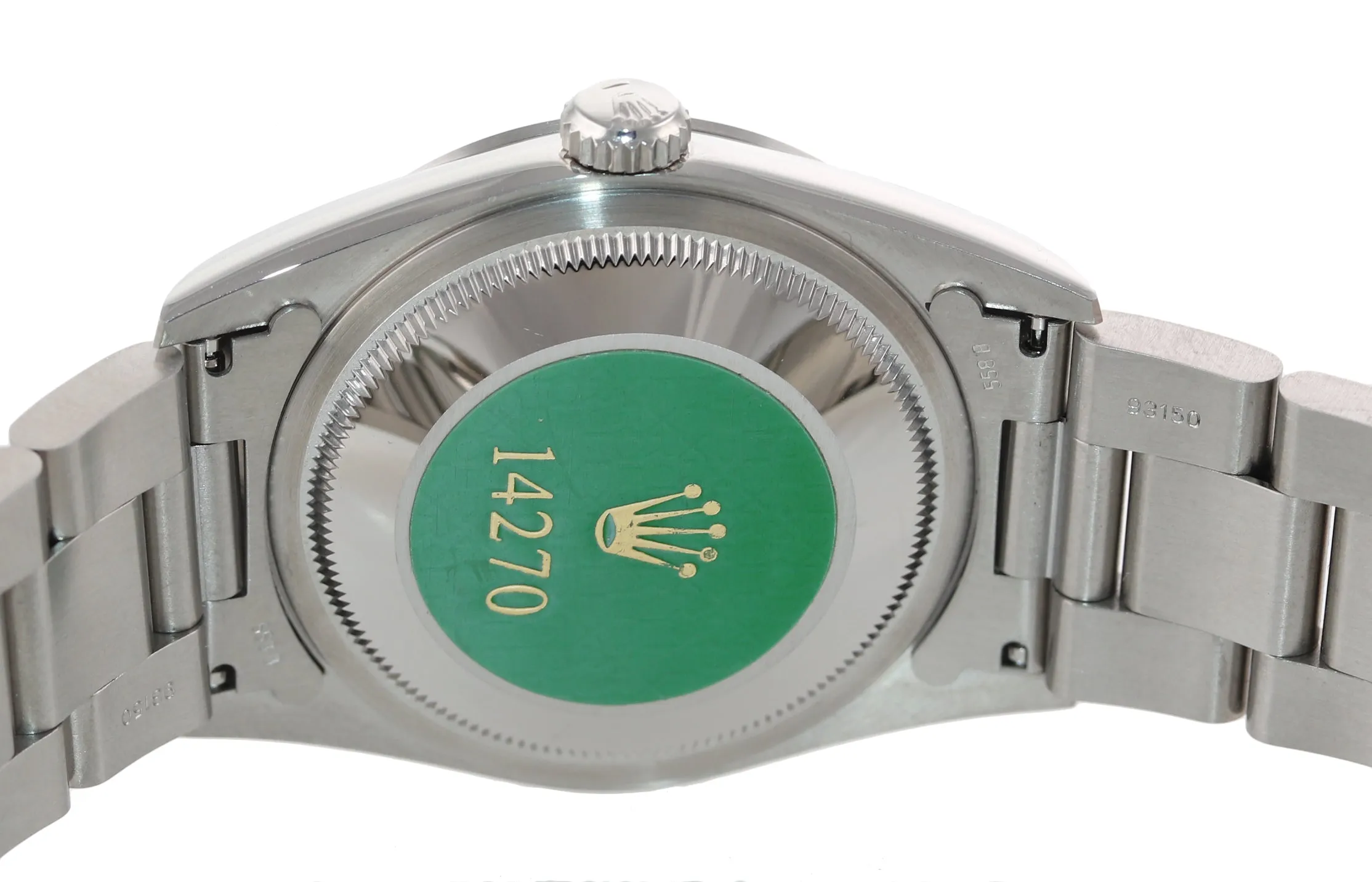 PAPERS Rolex Explorer I Black 36mm 14270 Steel Black TRITIUM Arabic Watch B