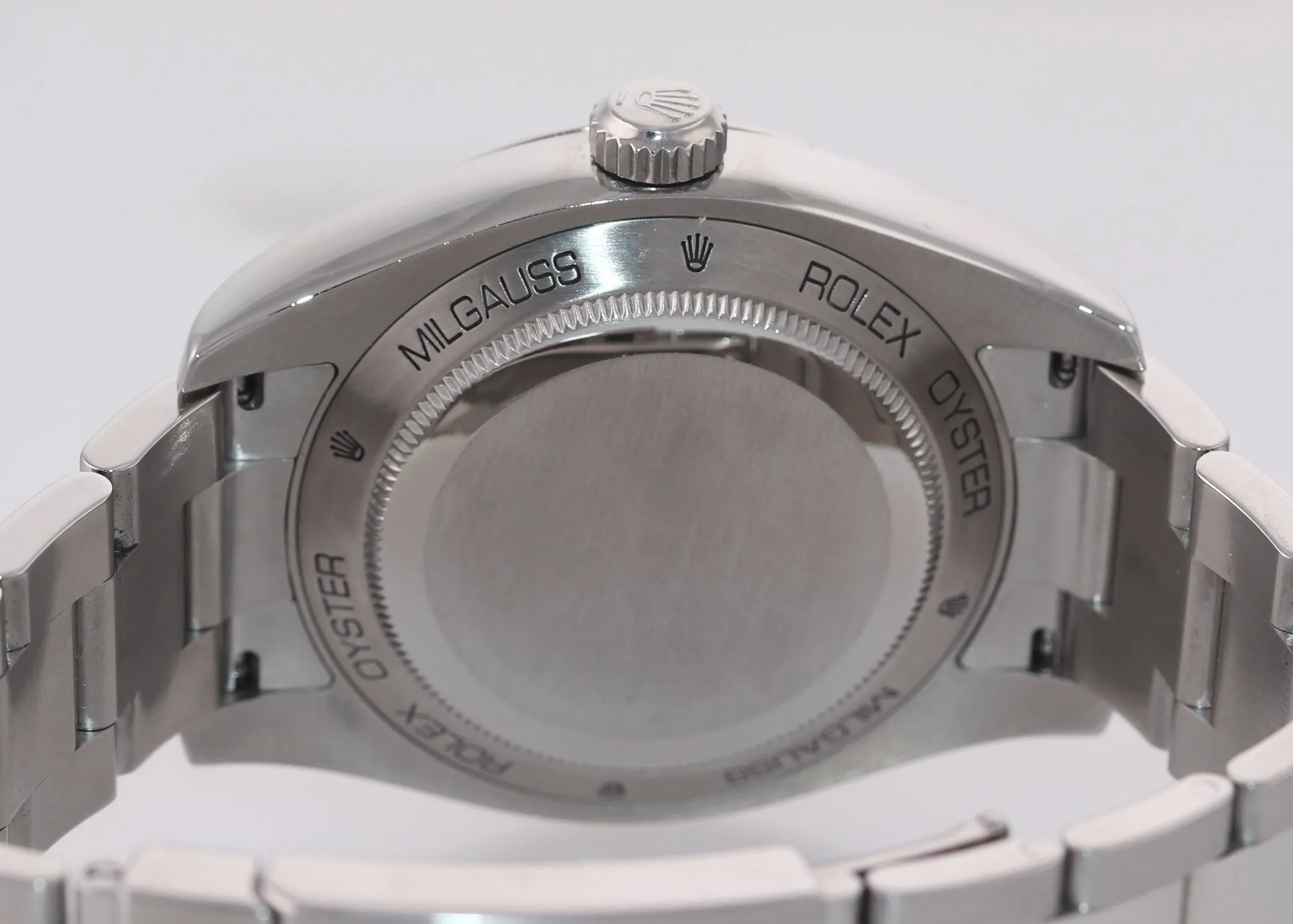 PAPERS Rolex Milgauss 116400 White Orange 40mm Steel Anti-Magnetic Watch Box