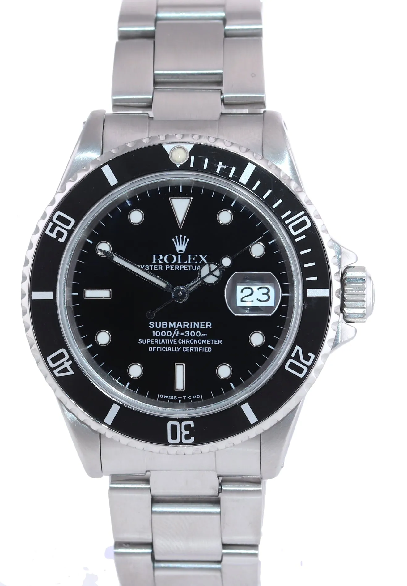 PAPERS Rolex Submariner Date 16610 Steel Black Watch Box