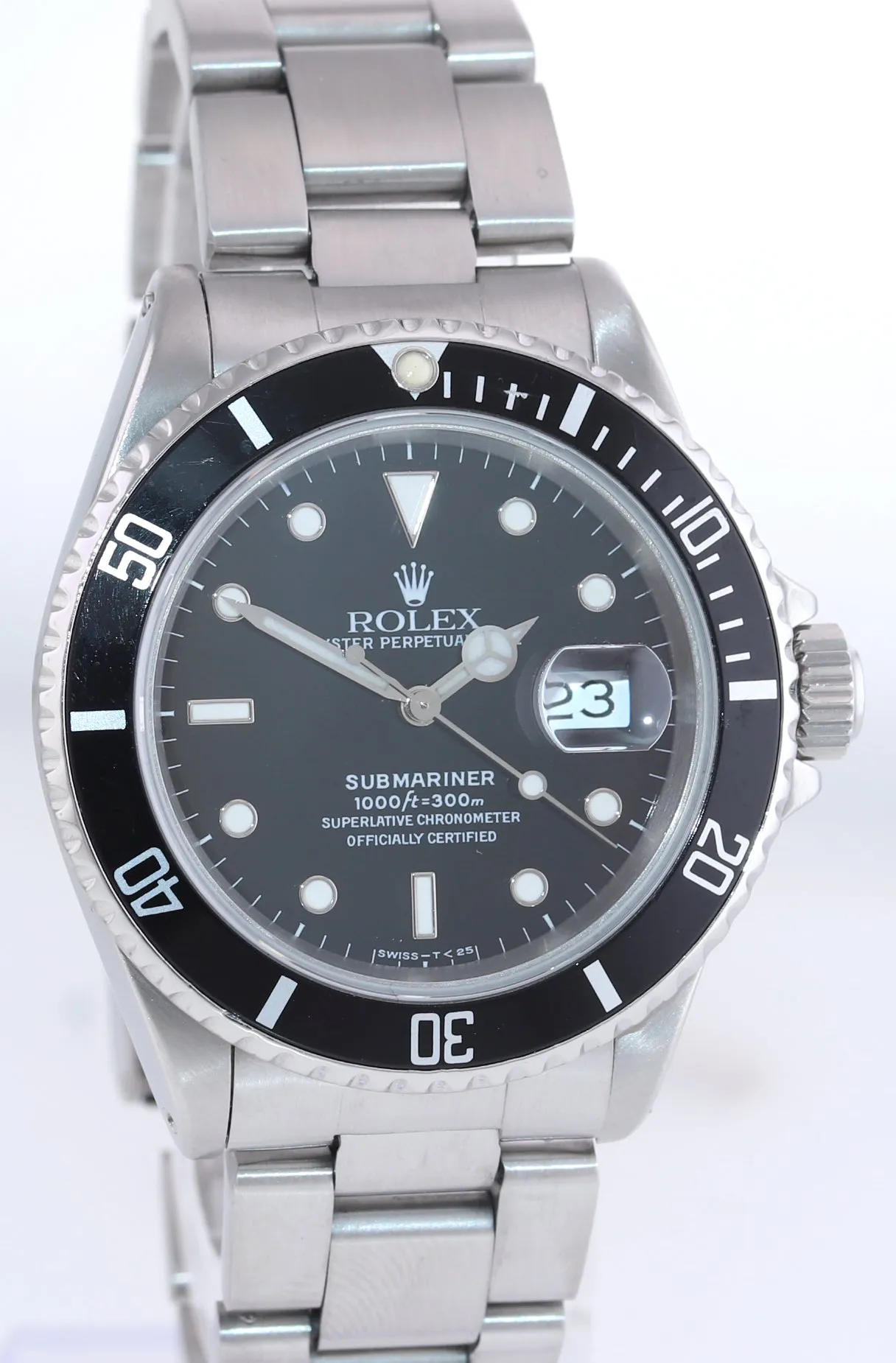 PAPERS Rolex Submariner Date 16610 Steel Black Watch Box