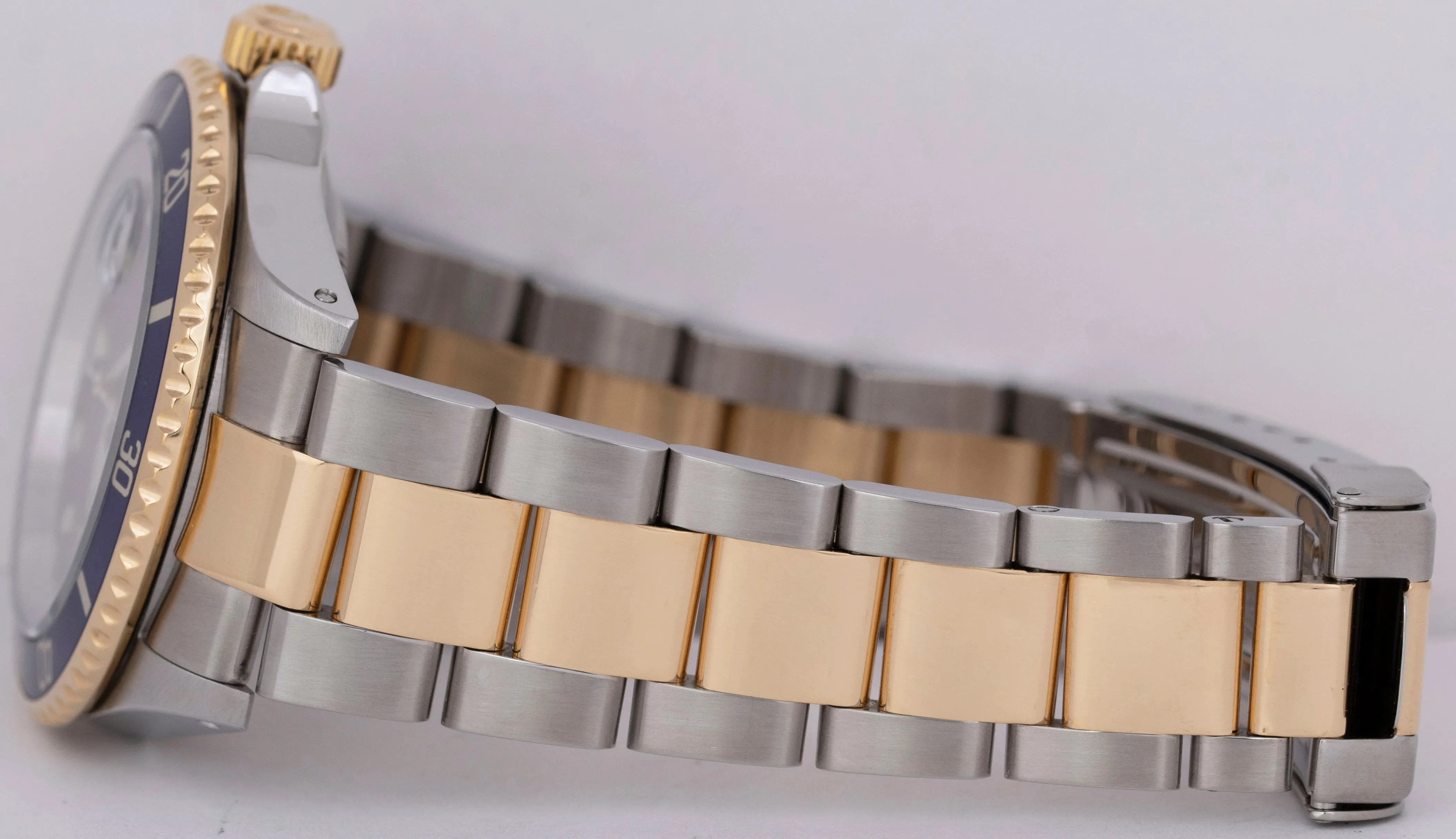 PAPERS Rolex Submariner Date 40mm Blue Two-Tone Gold Buckle Watch 16613 LB B P