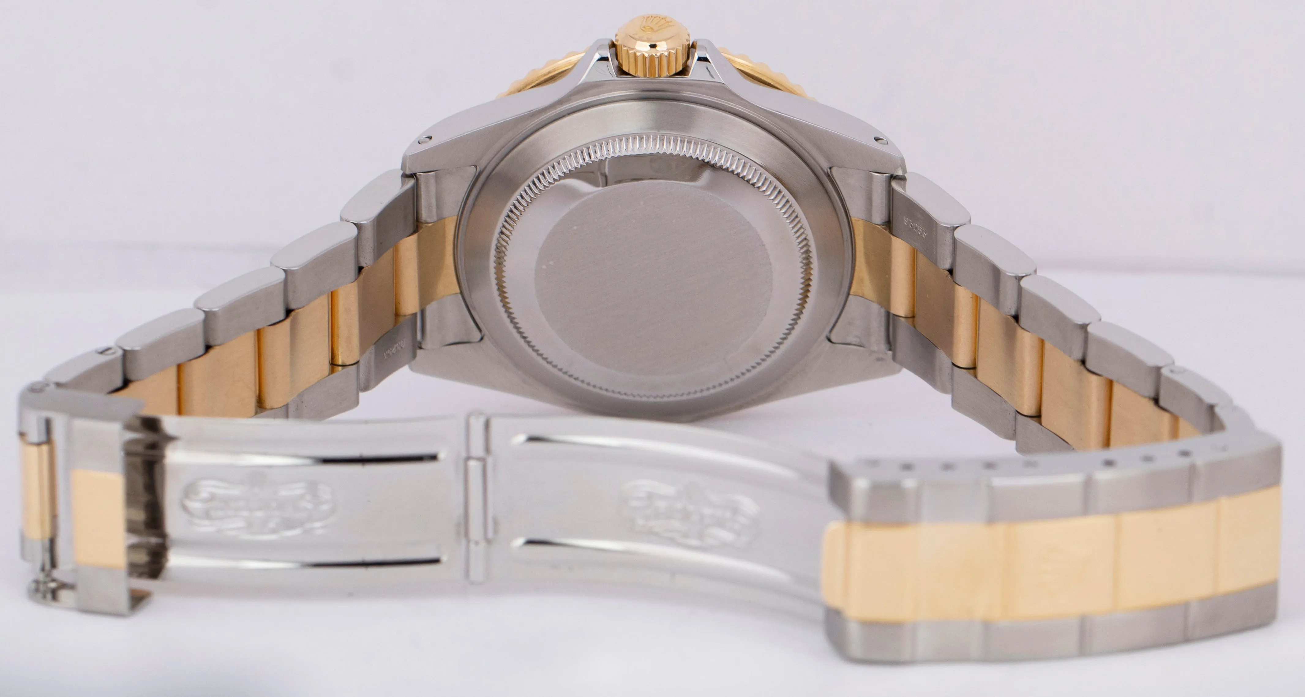 PAPERS Rolex Submariner Date 40mm Blue Two-Tone Gold Buckle Watch 16613 LB B P