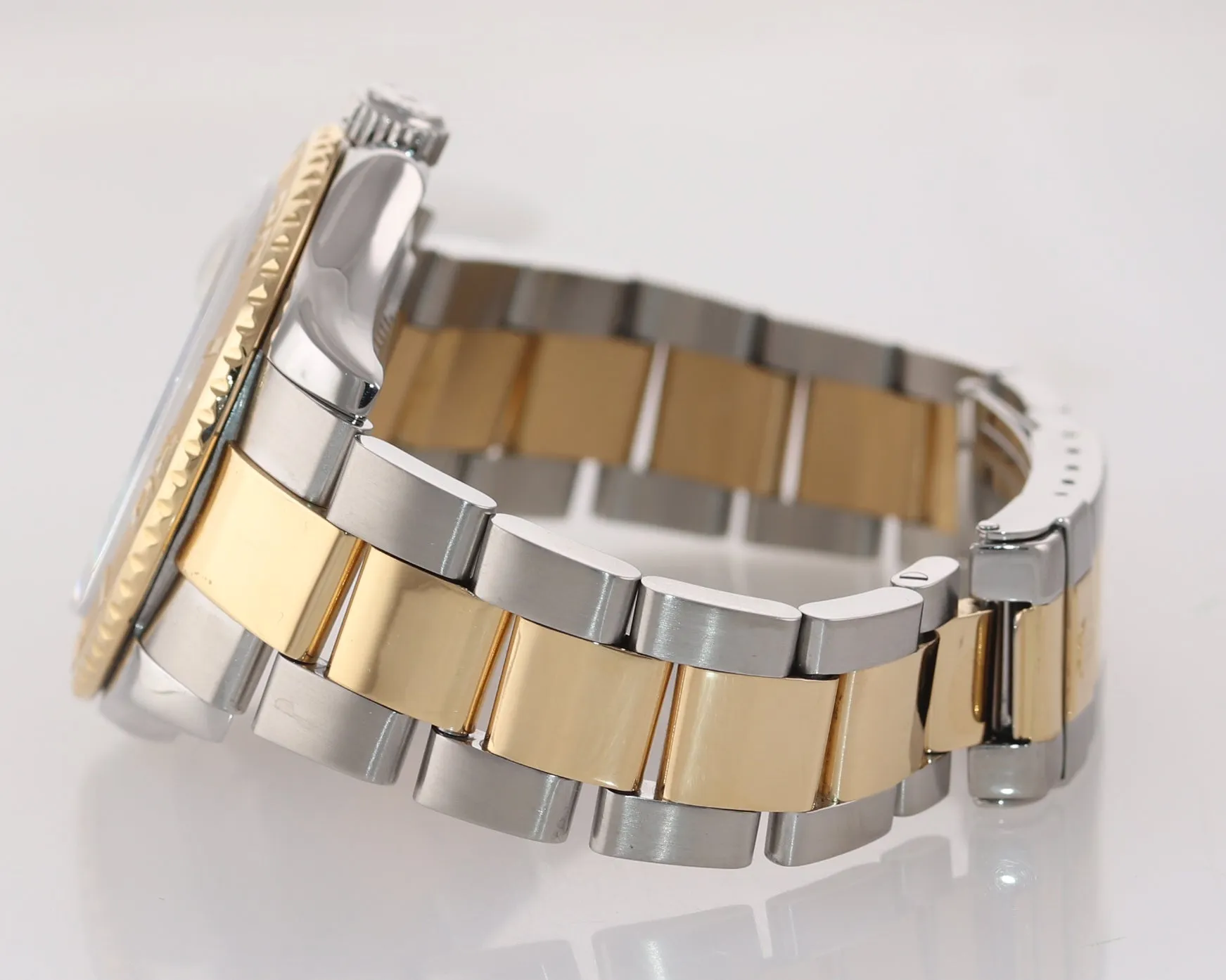 PAPERS Rolex Yacht-Master 16623 White Sapphire Two Tone Steel Yellow Gold Watch
