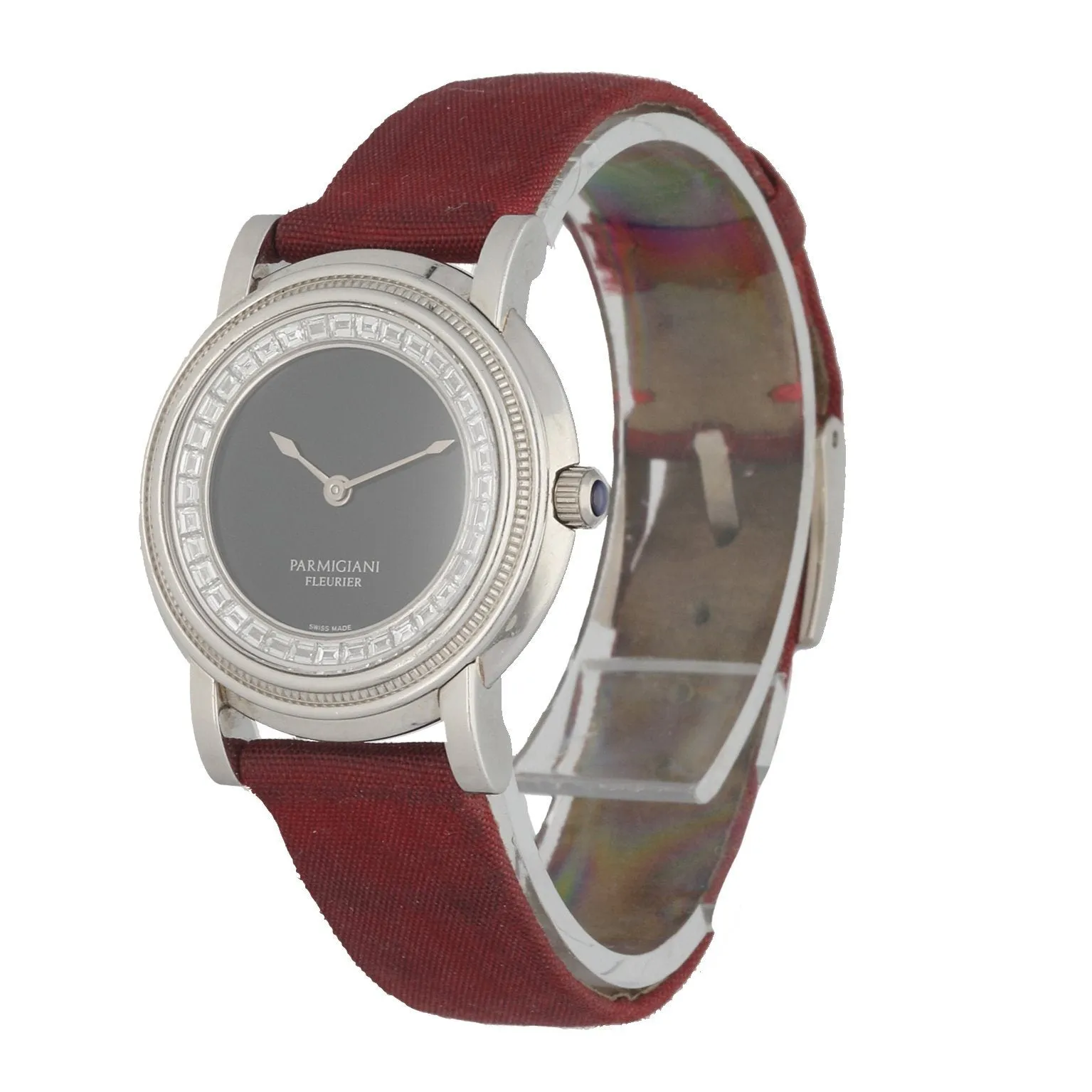 Parmigiani Fleurier Toric Diamond  Onyx Dial 18K White Gold Ladies Watch