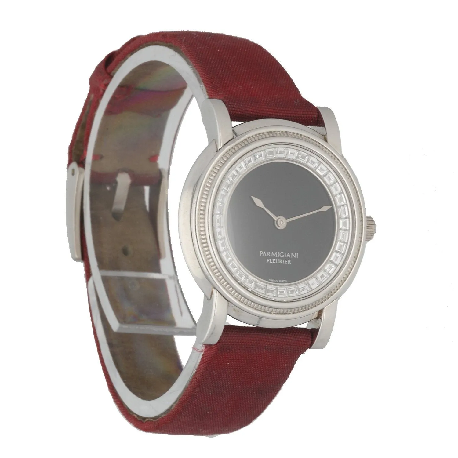 Parmigiani Fleurier Toric Diamond  Onyx Dial 18K White Gold Ladies Watch