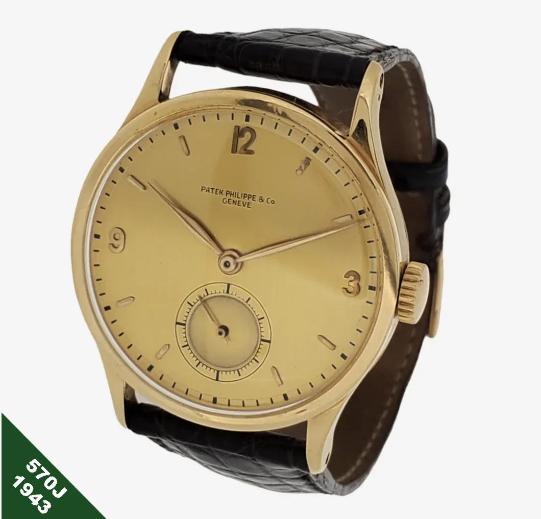 Patek Philippe 570J Vintage Oversized Calatrava Watch 35.5 mm,  Circa 1943