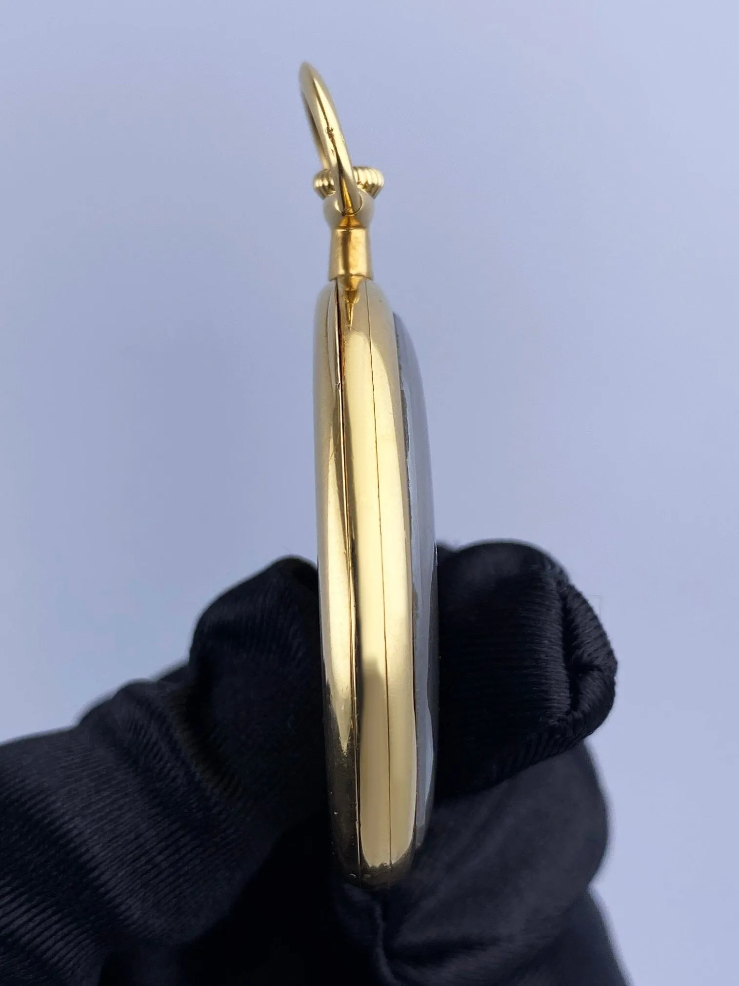 Patek Philippe & Cie Black Dial 18K Yellow Gold Openface Pocket Watch