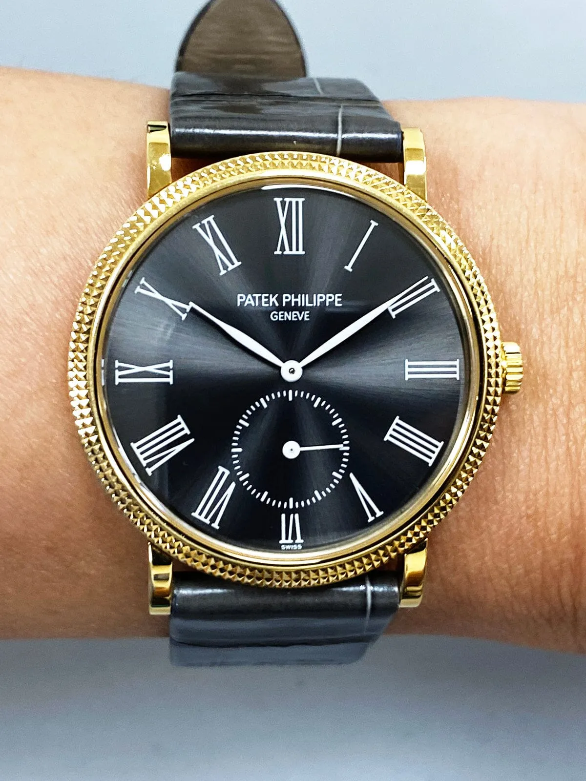 Patek Philippe Calatrava 3919J Gray Dial Mens Watch