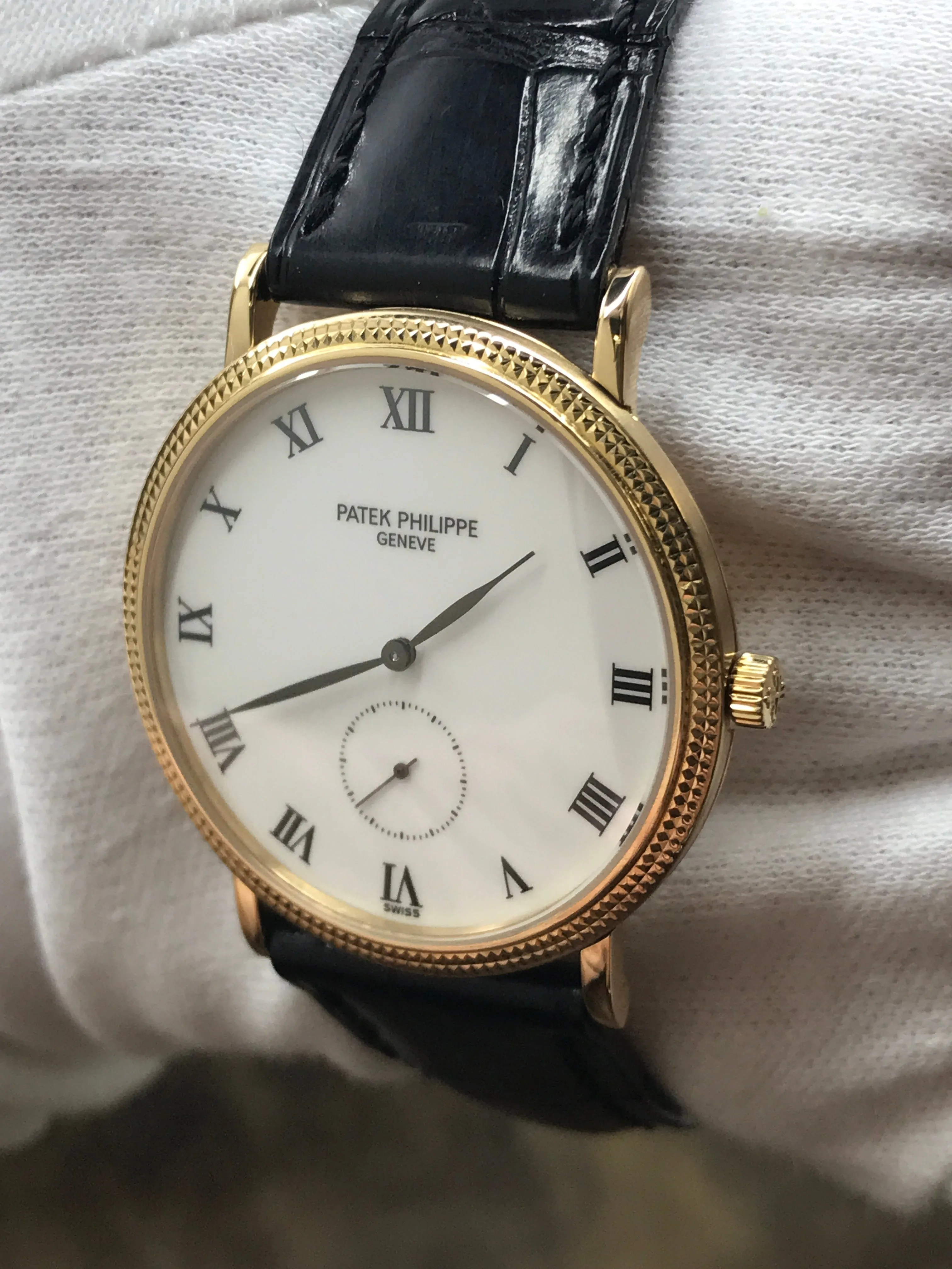 Patek Philippe Calatrava 3919J  White Dial Manual Wind Men's Watch