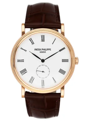 Patek Philippe Calatrava 5116R 18K Rose Gold Mens Watch